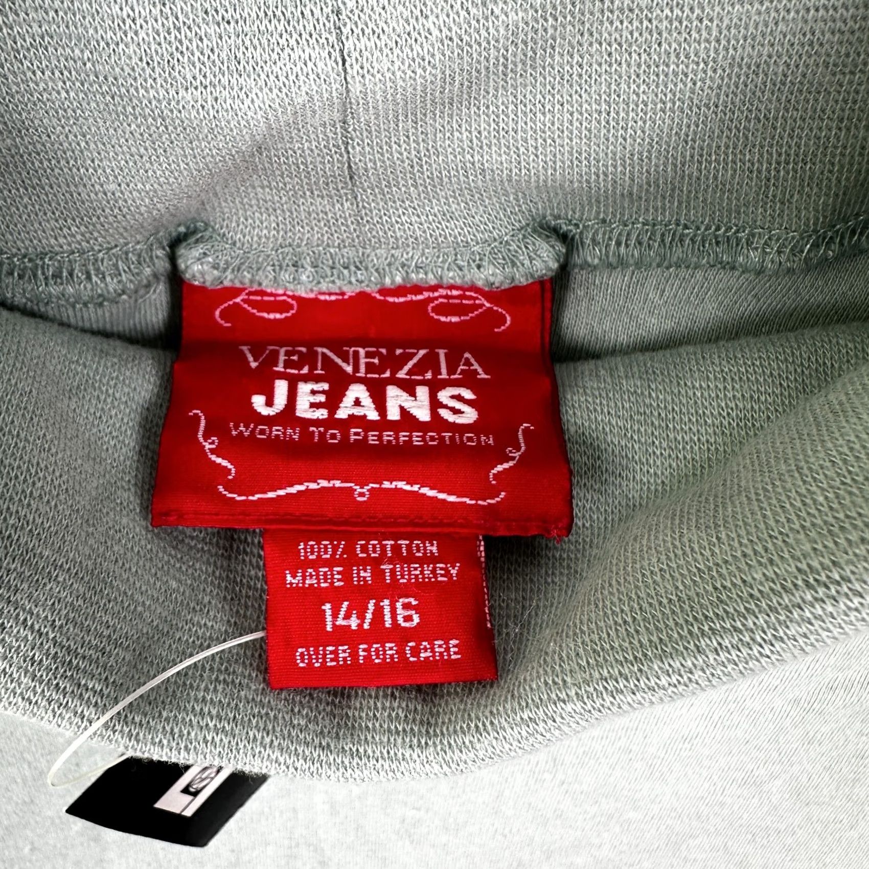 Vintage Venezia Green Women's 14/16 Mock Neck Pullover Sweater Long Sleeve Knit Cotton Solid New Size XL / US 12-14 / IT 48-50 - 5 Thumbnail