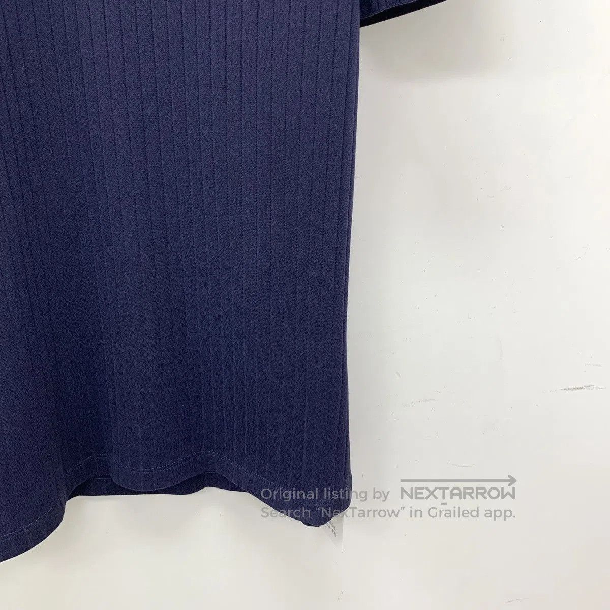 Brunello Cucinelli Blue Ribbed Short Sleeve Polo Shirt. Size US L / EU 52-54 / 3 - 4 Thumbnail
