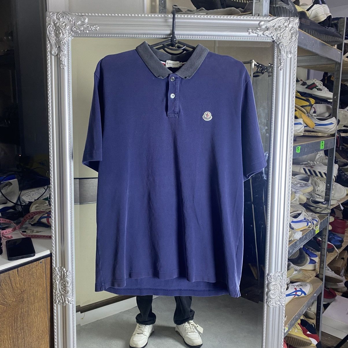 Moncler Polo Moncler Shirt Blue Luxury Size US XXL / EU 58 / 5 - 1 Thumbnail