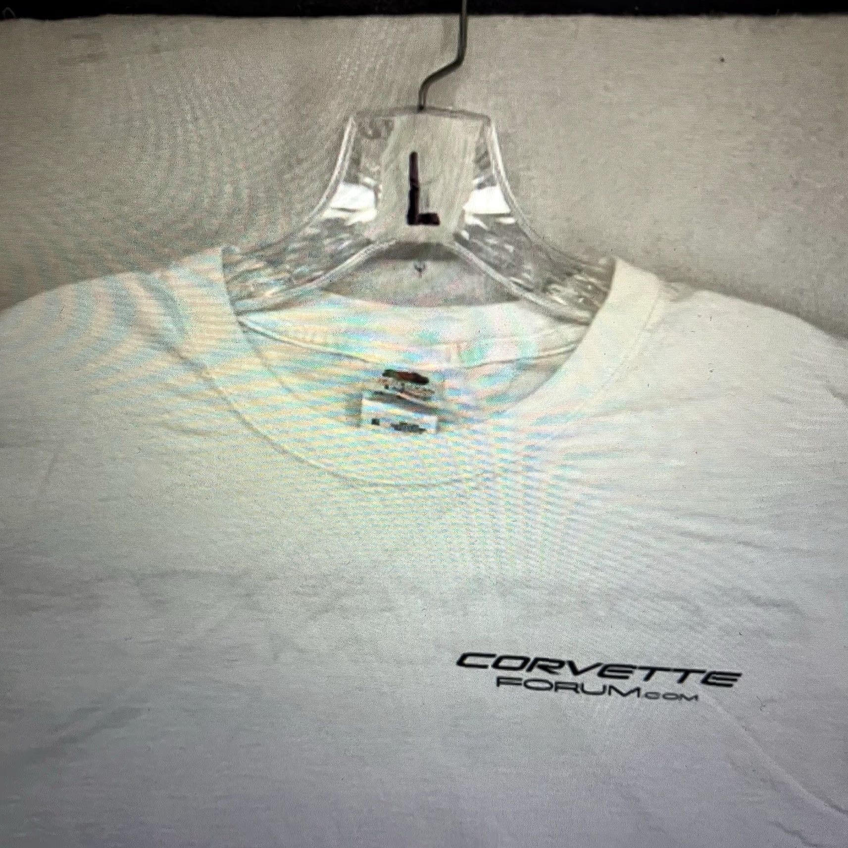 Fruit Of The Loom VINTAGE Corvette T-Shirt XL Men White 90s Cars Speed Racer Retro Y2K Cotton Logo Graphic Tee Size US XL / EU 56 / 4 - 4 Thumbnail