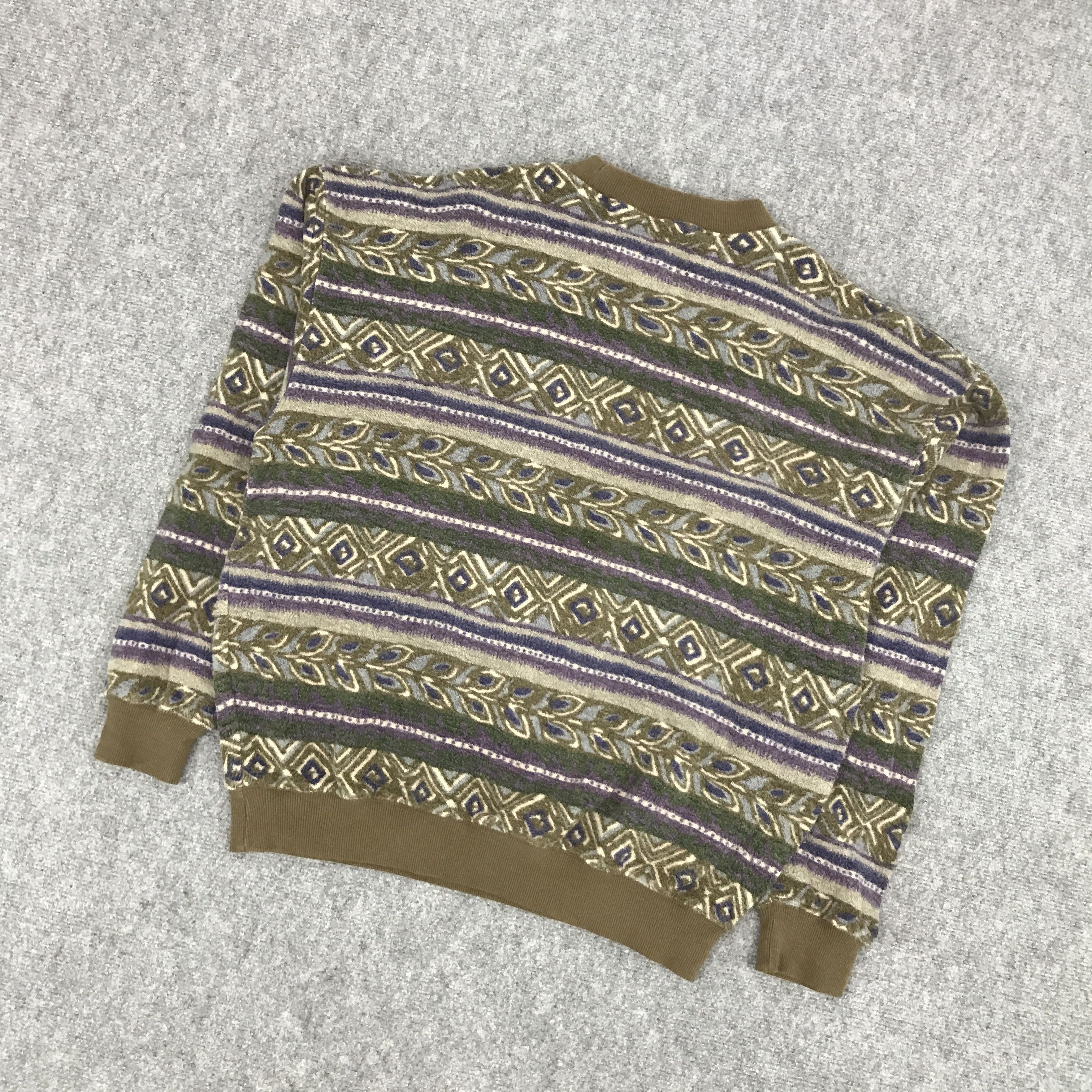Japanese Brand × Vintage POLO COUNTRY STRIPED NAVAJO DESIGN SWEATSHIRT Size US M / EU 48-50 / 2 - 4 Thumbnail