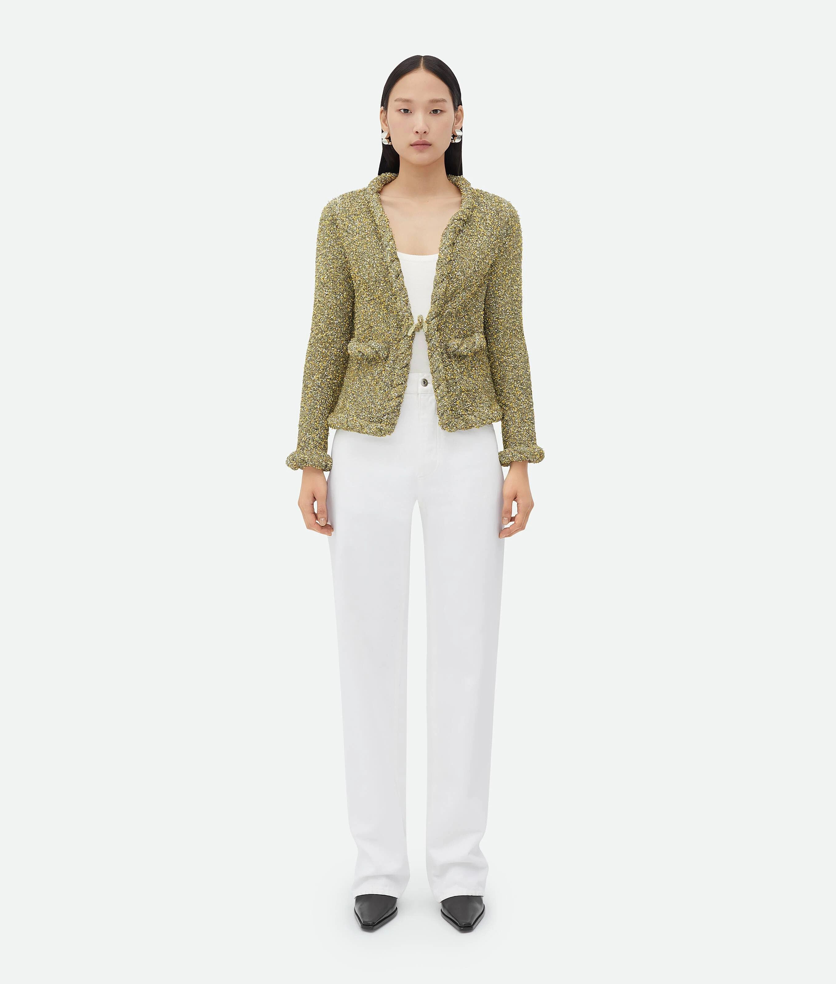 Bottega Veneta o1loc1c0824 744371 Slim Fit Towelling Viscose Cardigan Size S / US 4 / IT 40 - 5 Thumbnail