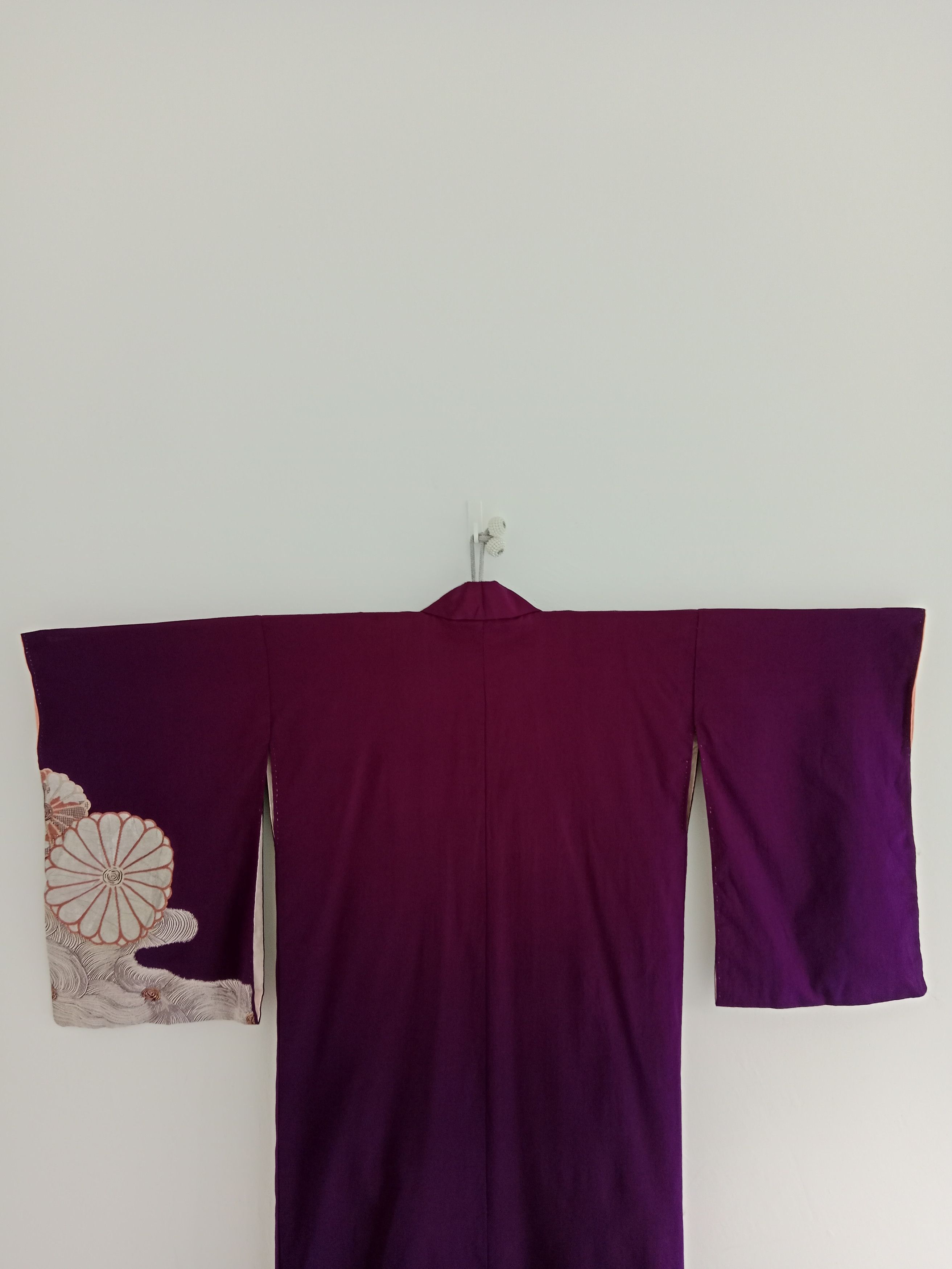 Japanese Brand Vintage Yukata Kimono Rare Motif Japanese Style Size ONE SIZE - 8 Thumbnail