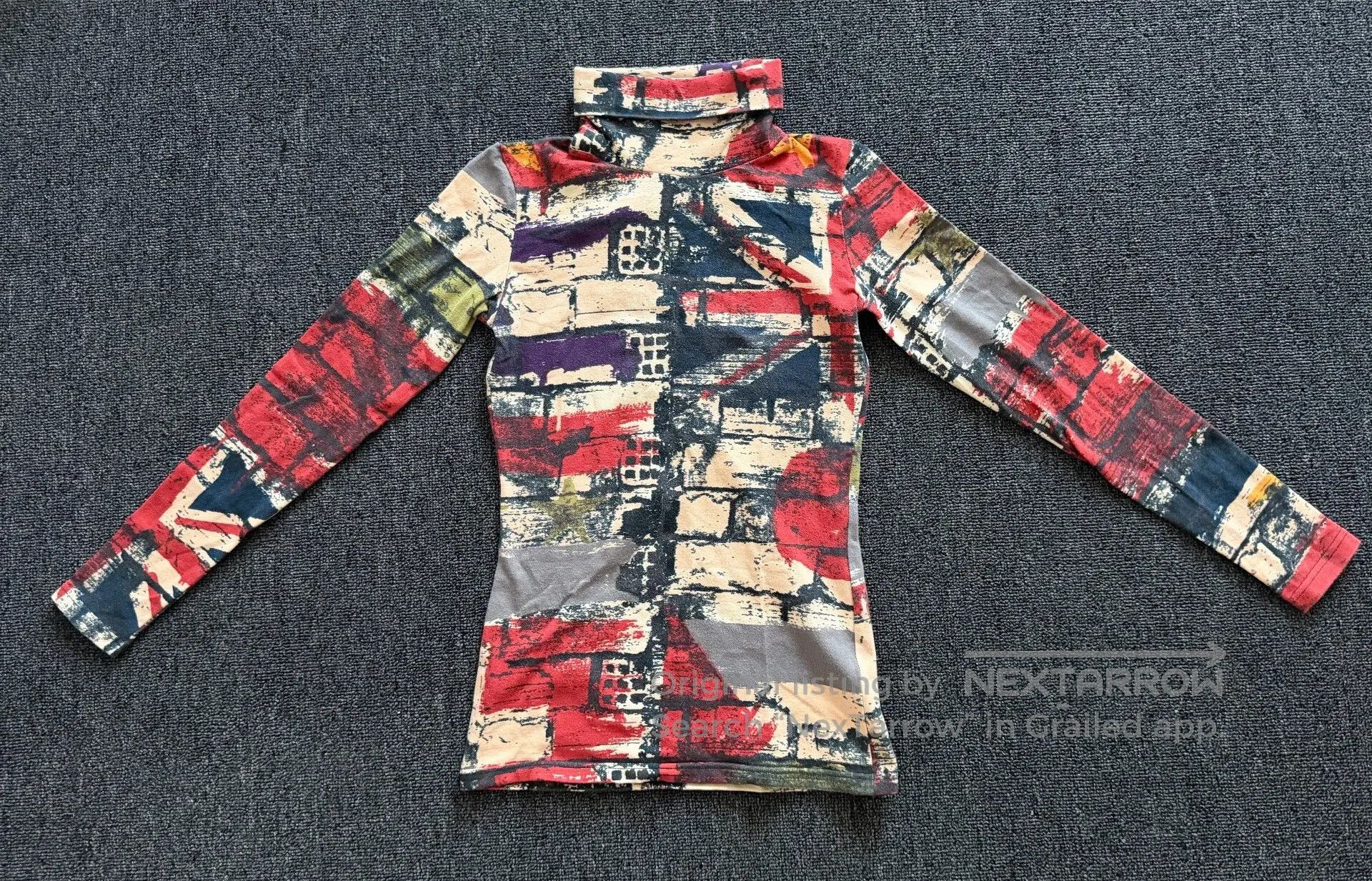 Jean Paul Gaultier Gaultier National Flag Turtleneck Top. Size S / US 4 / IT 40 - 2 Thumbnail