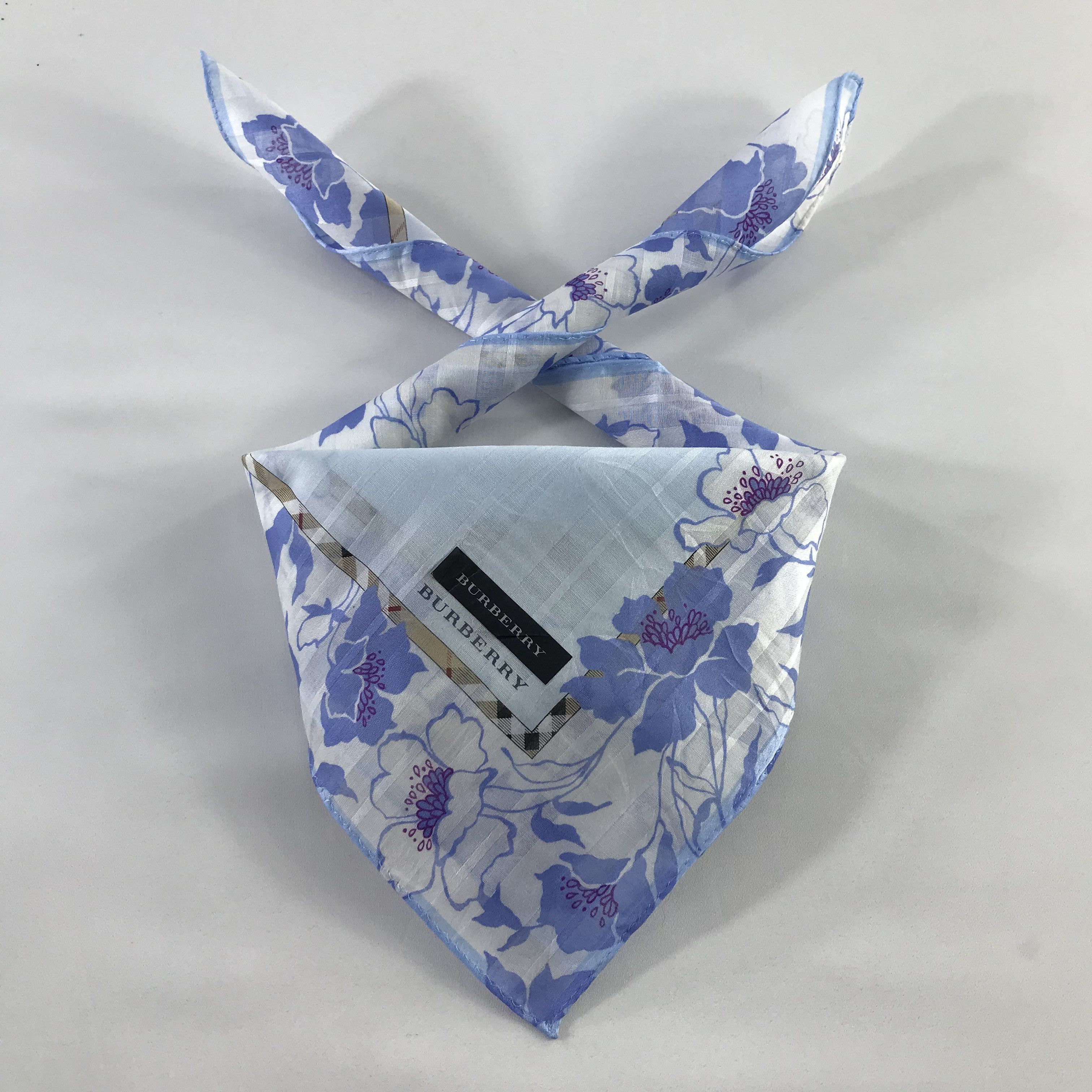 Burberry × Vintage Burberry Bandana / Handkerchief / Neckerchief - S592 Size ONE SIZE - 3 Thumbnail