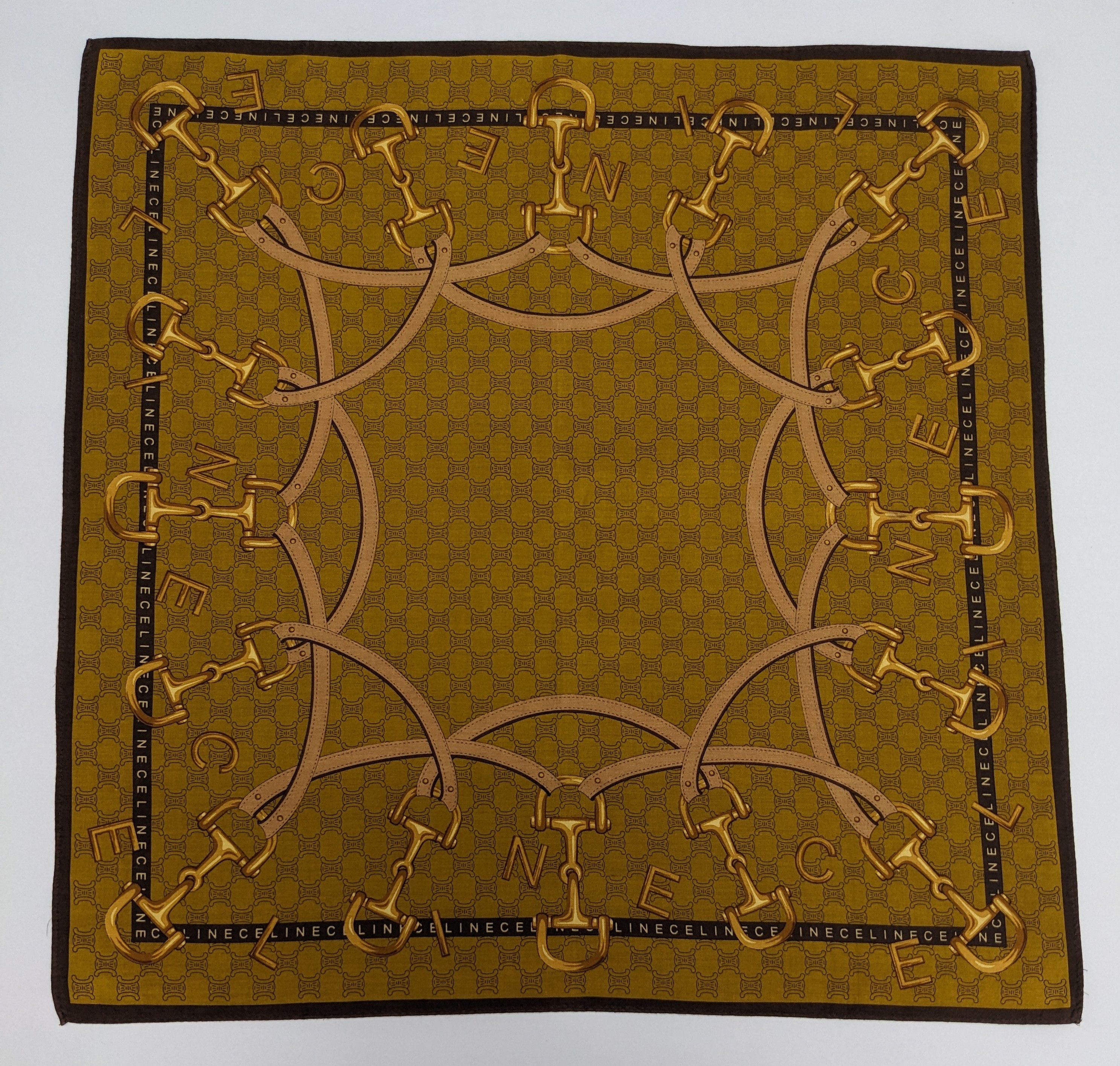 Celine VINTAGE CELINE MACADAM EQUESTRIAN HORSE SILK HANDKERCHIEF Size ONE SIZE - 4 Thumbnail