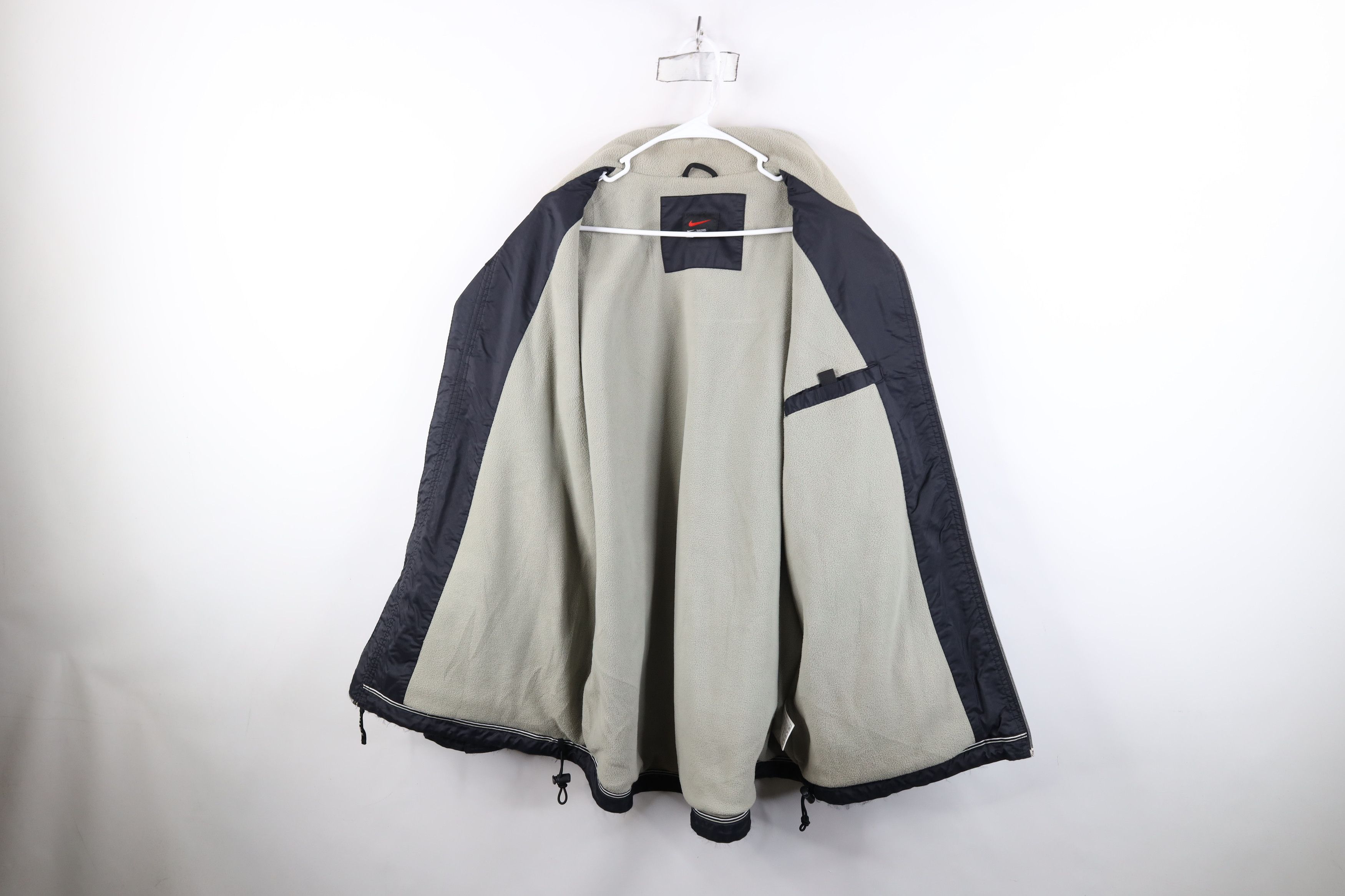 Nike Vintage 90s Nike Scott Mini Swoosh Fleece Lined Jacket Black Size US XL / EU 56 / 4 - 10 Thumbnail