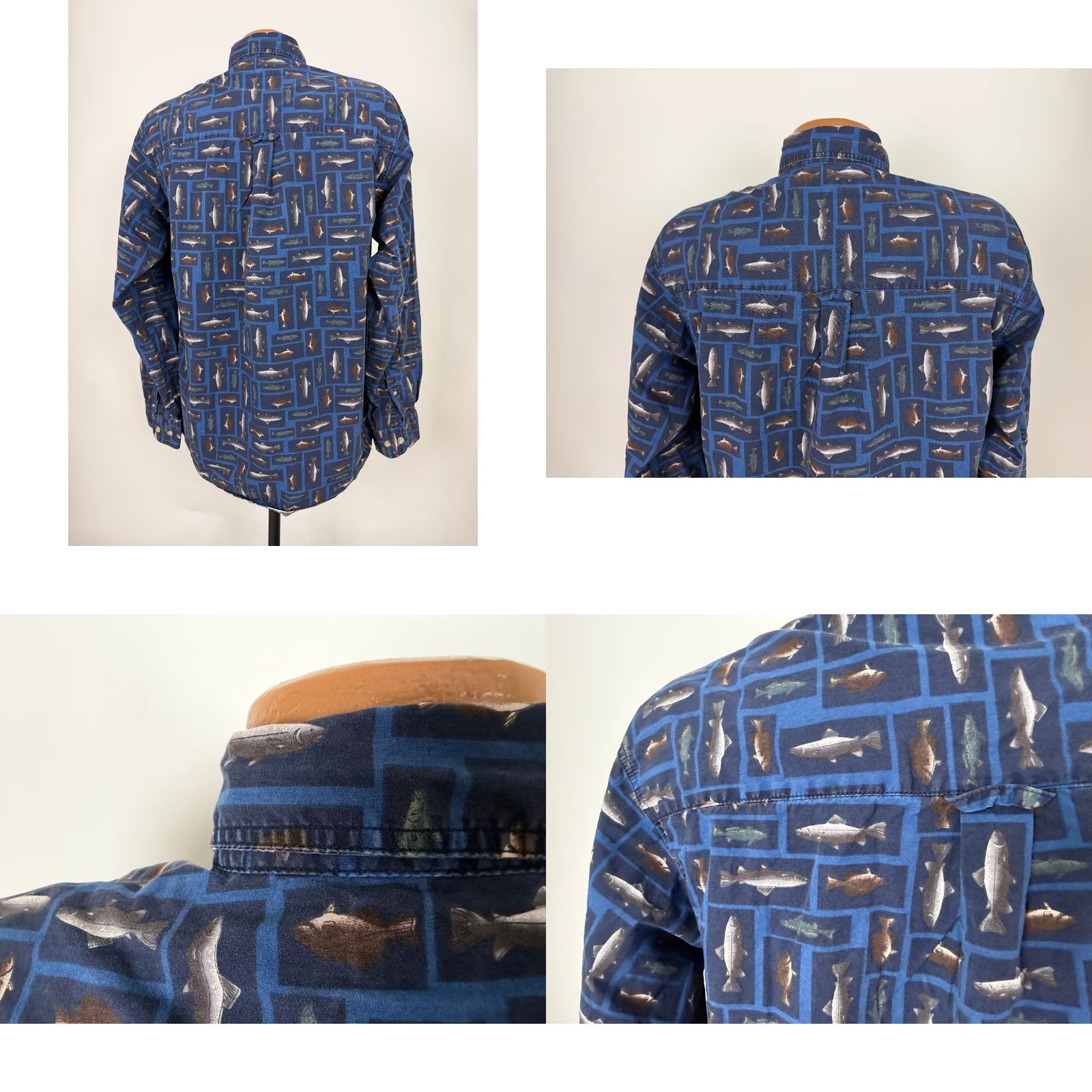 Vintage VINTAGE Columbia Shirt Men M Button-Up Geometric Fish Outdoor 90s Dad Blue Cotton Size US M / EU 48-50 / 2 - 8 Thumbnail