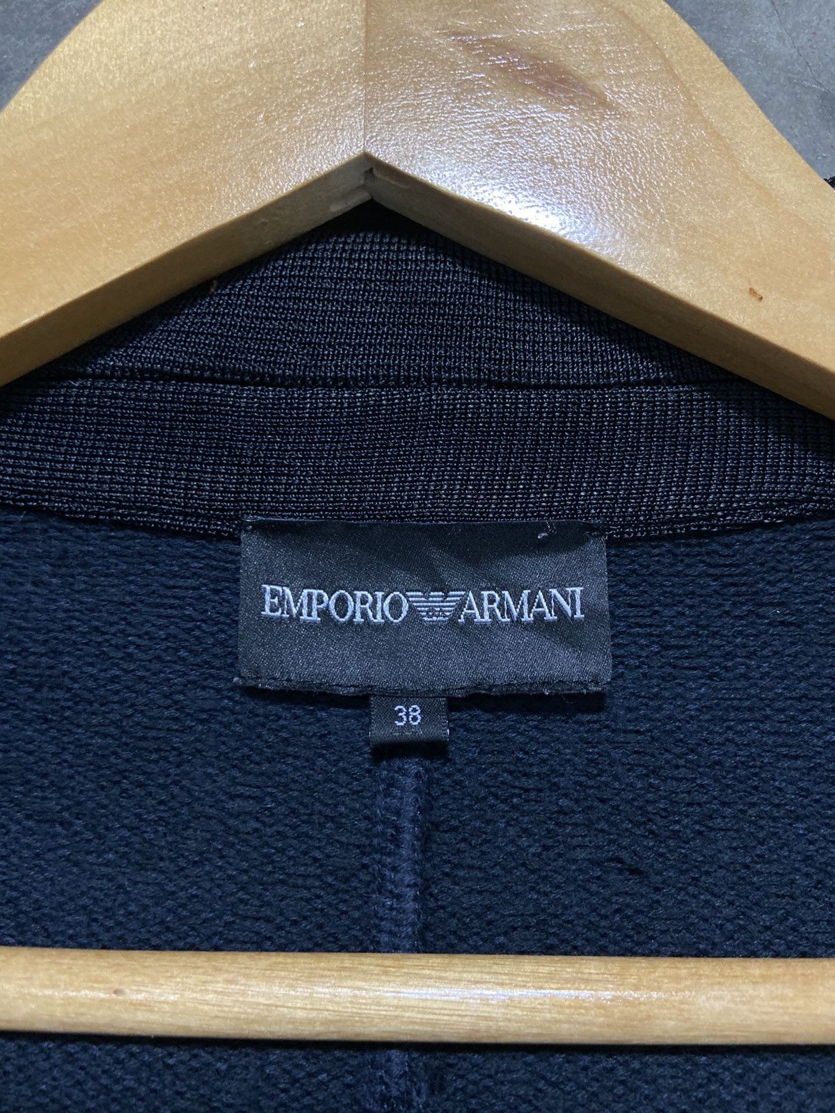 Emporio Armani Emperio Armani Knit Blazer Contrast Collar & Peplum Balck Size S / US 4 / IT 40 - 9 Thumbnail
