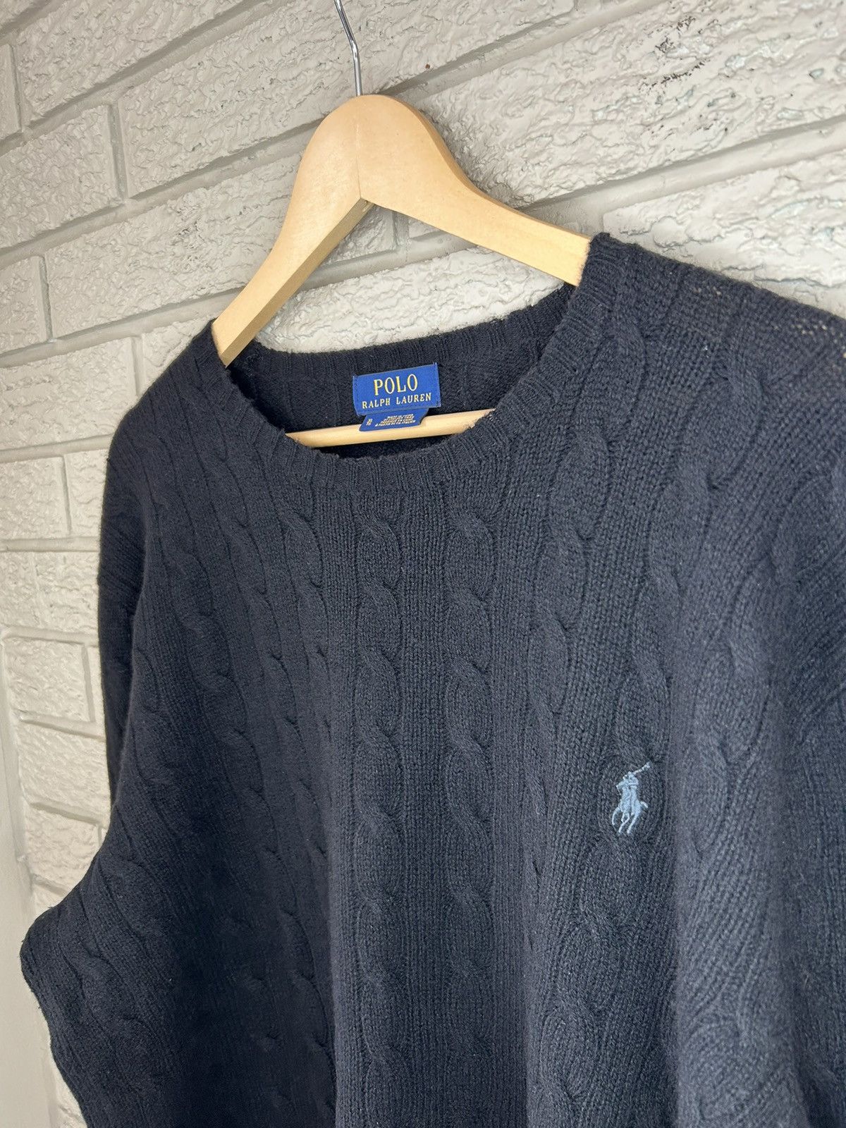 Polo Ralph Lauren Vintage Polo Ralph Lauren Merino Wool Cable Knit Sweater Size US XL / EU 56 / 4 - 3 Thumbnail