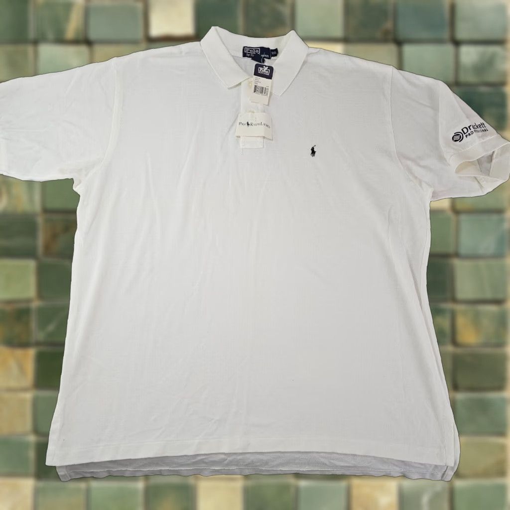 Polo Ralph Lauren VINTAGE Polo Ralph Lauren Polo Mens 2XL White Shirt Logo Pony 90s Classic Preppy 100% Cotton Casual Short Sleeve Knit Button Collar Mens Size US XXL / EU 58 / 5 - 1 Thumbnail