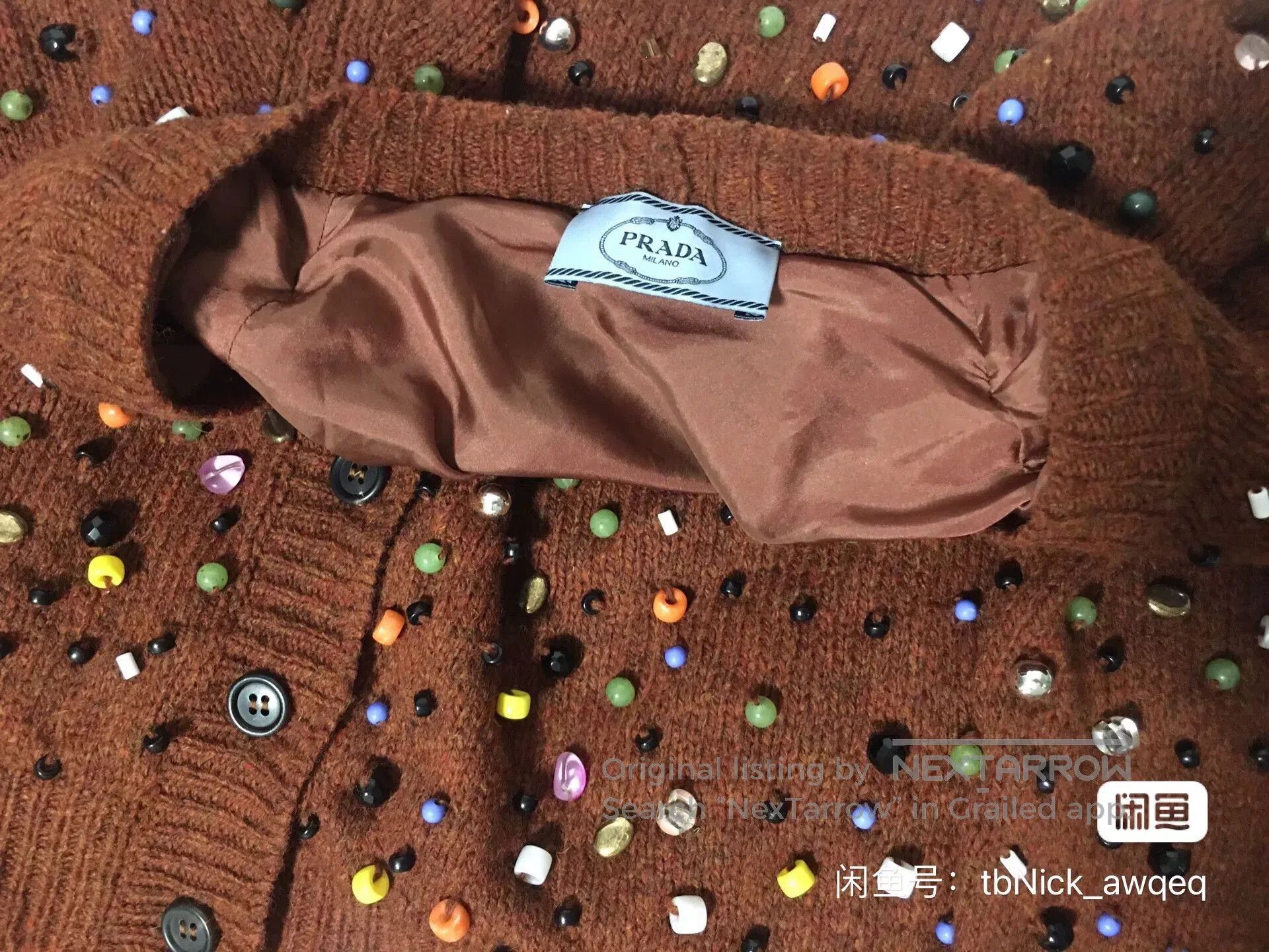 Prada Prada Colorful Embellished Cardigan Sweater. Size M / US 6-8 / IT 42-44 - 6 Thumbnail