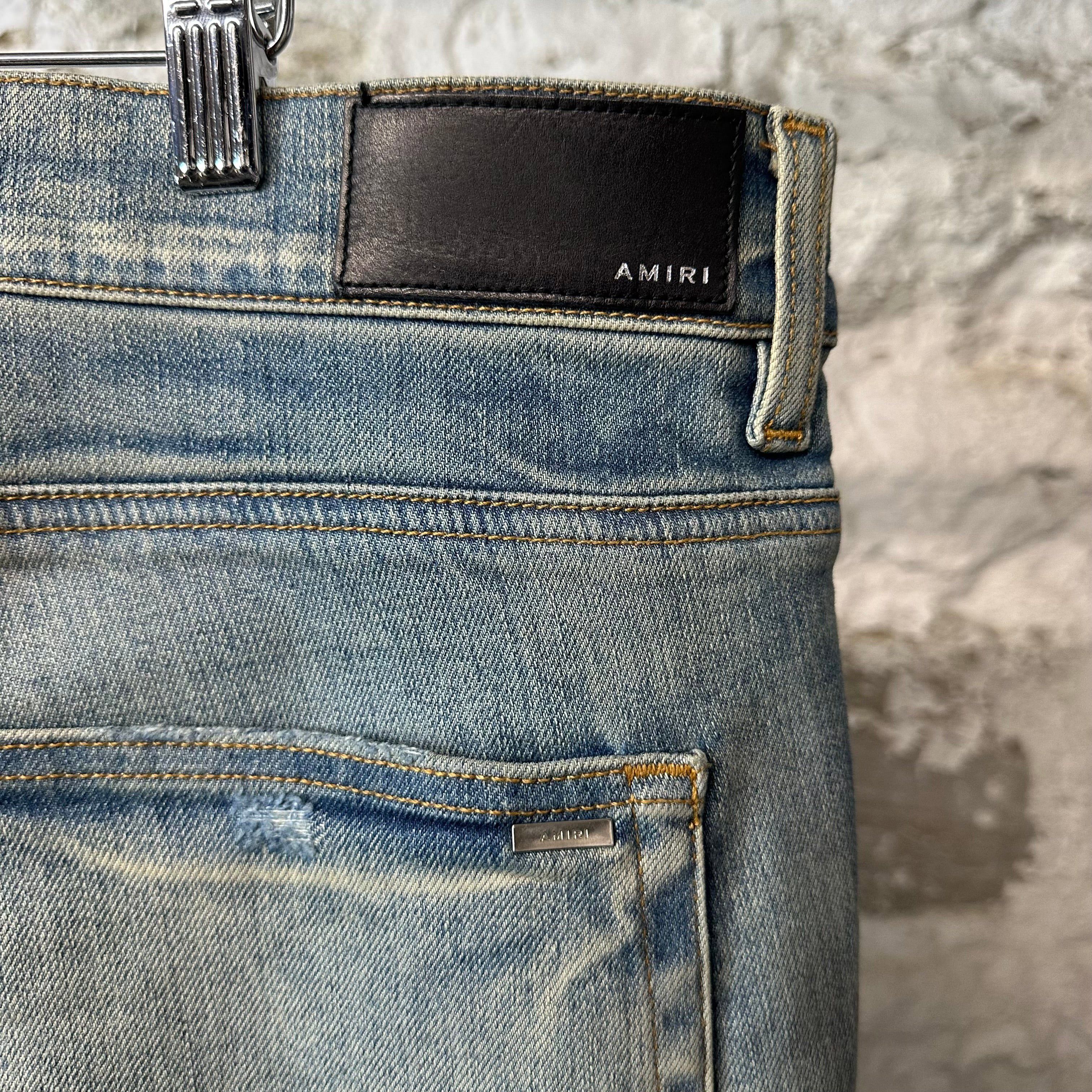 Amiri Amiri MX1 Indigo Paisley Blue Denim Jeans Sz 38 Size US 38 / EU 54 - 4 Thumbnail