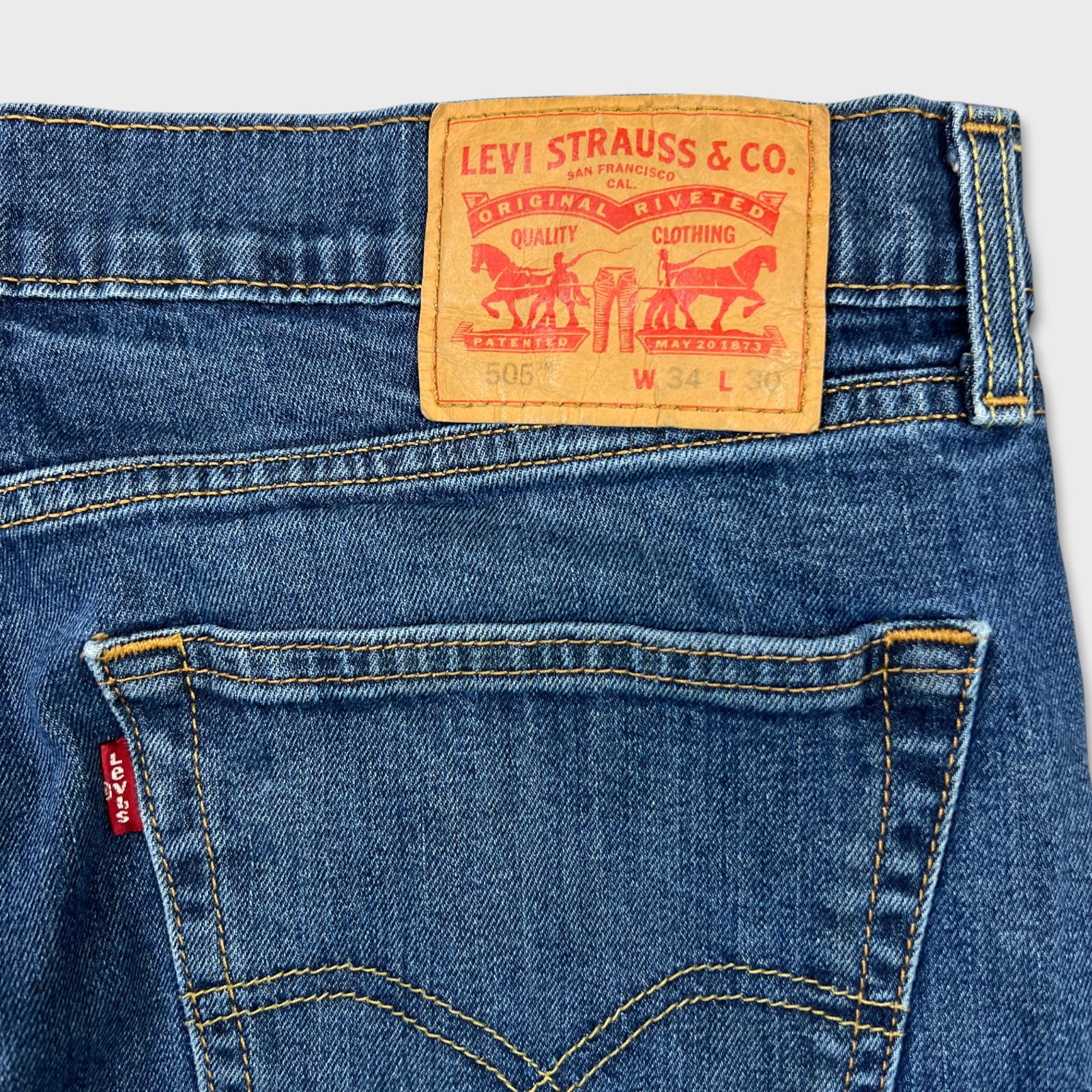 Levi's × Vintage Levi's 505 Jeans 34x30 Original Straight Leg Denim Pants Size US 34 / EU 50 - 9 Thumbnail