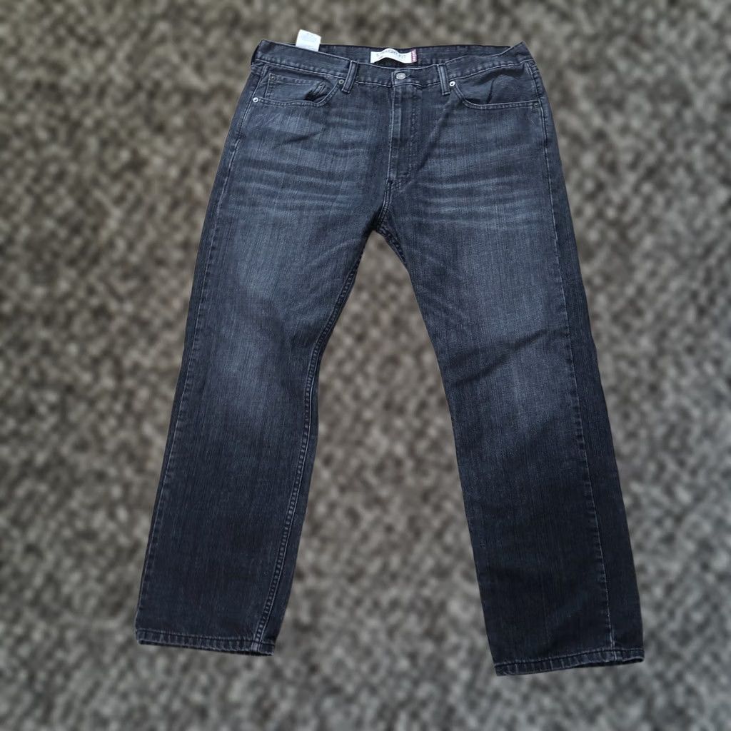 Levi's Levi's 505 Regular Fit Straight Leg Denim Jeans Men 38x30 Black Denim Jeans Size US 38 / EU 54 - 1 Thumbnail