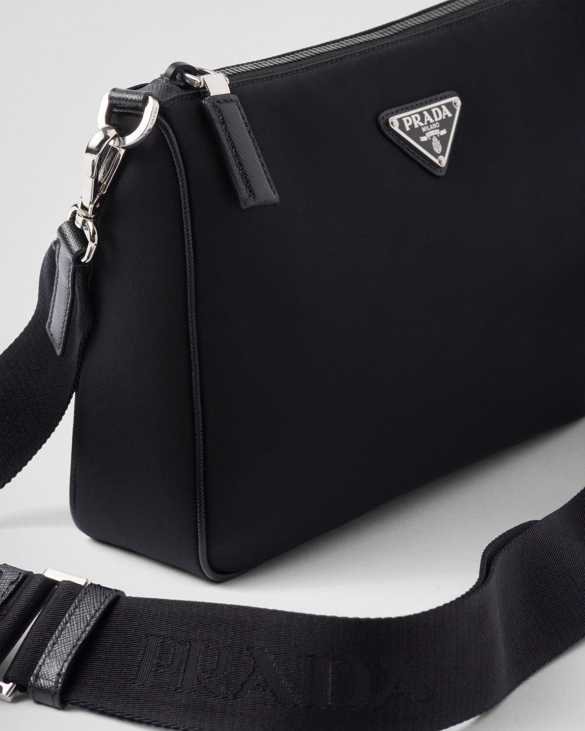 Prada PRADA $1990 Re-Nylon Saffiano Black Shoulder Bag New Size ONE SIZE - 5 Thumbnail