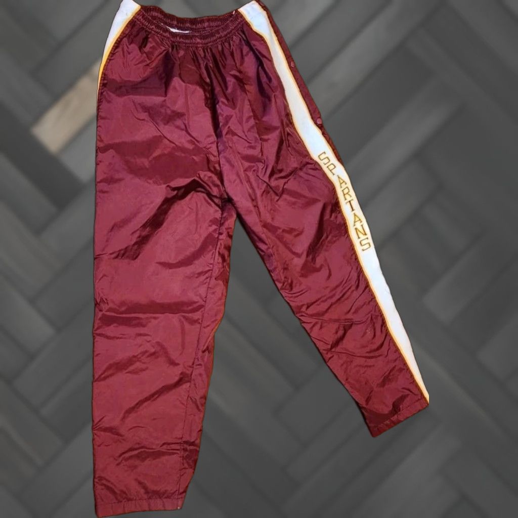 Vintage BADGER Spartans Tear Away Nylon Track Pants Warm Up Men L Large USA MADE Vintage Nylon Track Pants Mens Size US 33 - 1 Thumbnail