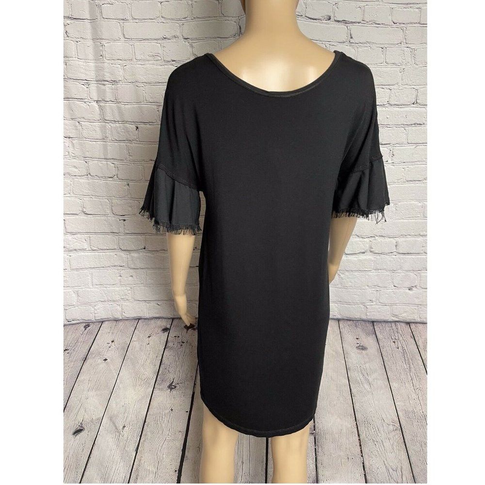 Splendid NWT New $138 Splendid Rayon Jersey Flutter Sleeve Dress Bla Size S / US 4 / IT 40 - 6 Thumbnail