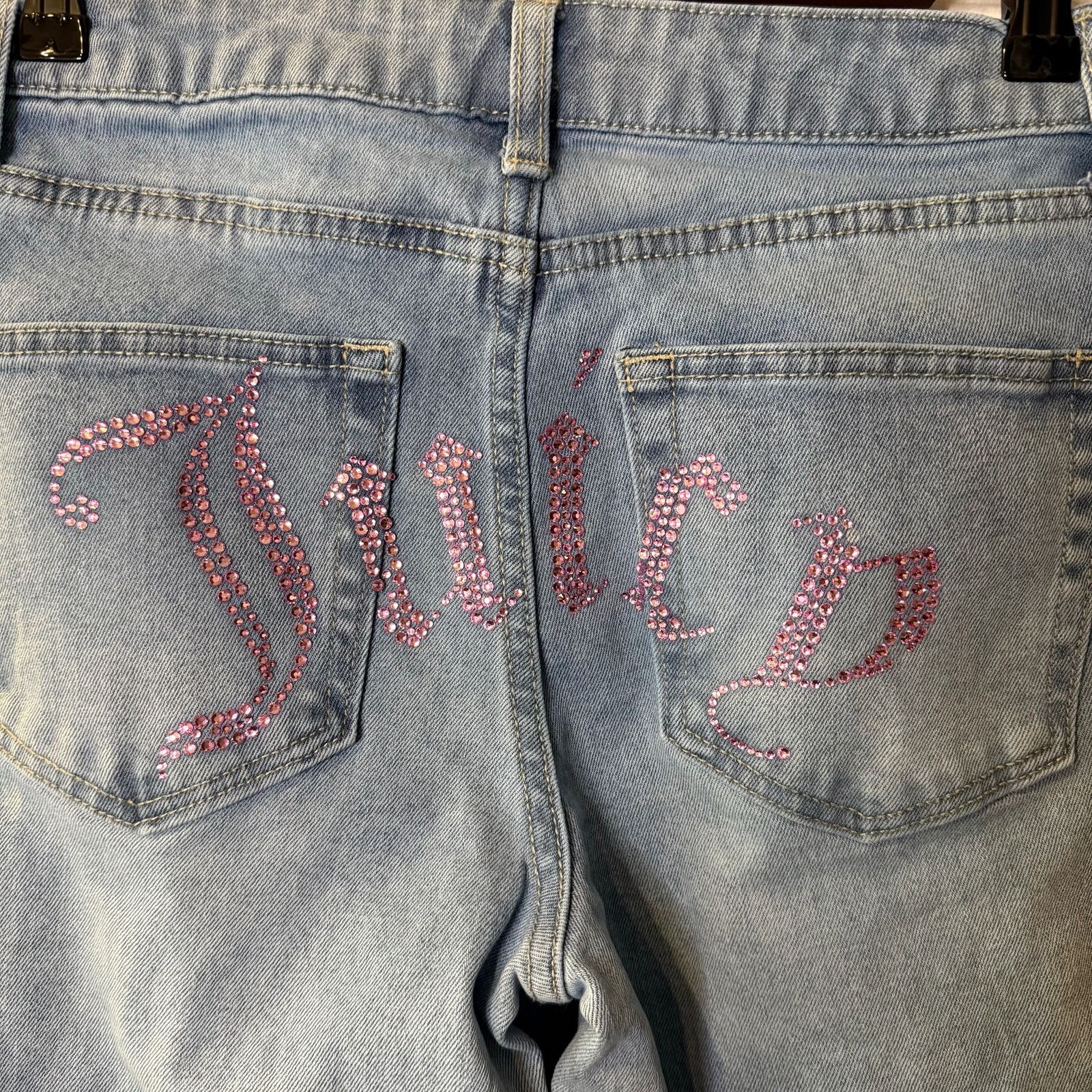 Juicy Couture Juicy Couture Women’s Wide Leg Embellished Jeans Size 7 Size 28" / US 6 / IT 42 - 7 Thumbnail