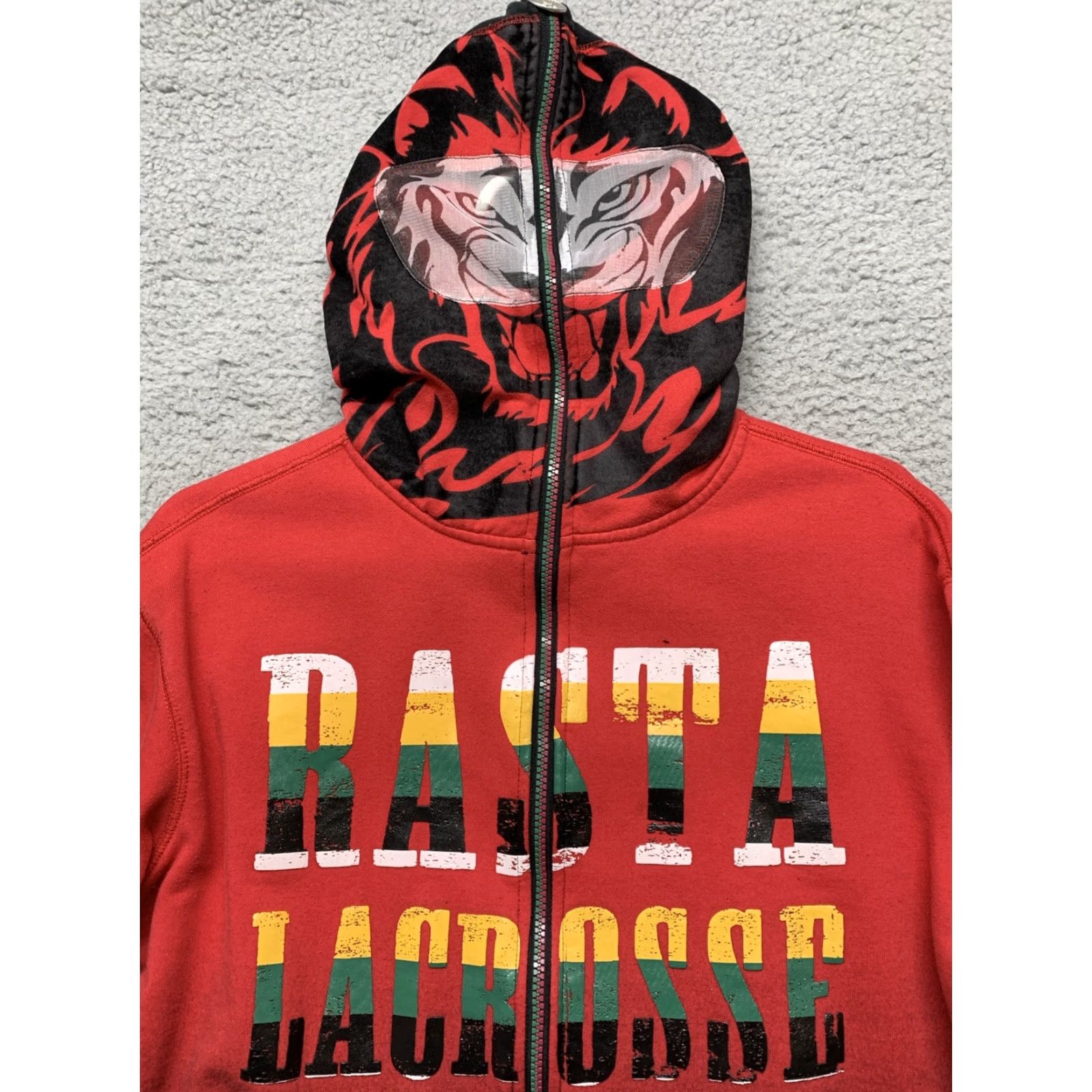 Vintage Flow Society Lacrosse Jacket Women’s Small Full Zip Hooded Pockets Red Size S / US 4 / IT 40 - 5 Thumbnail
