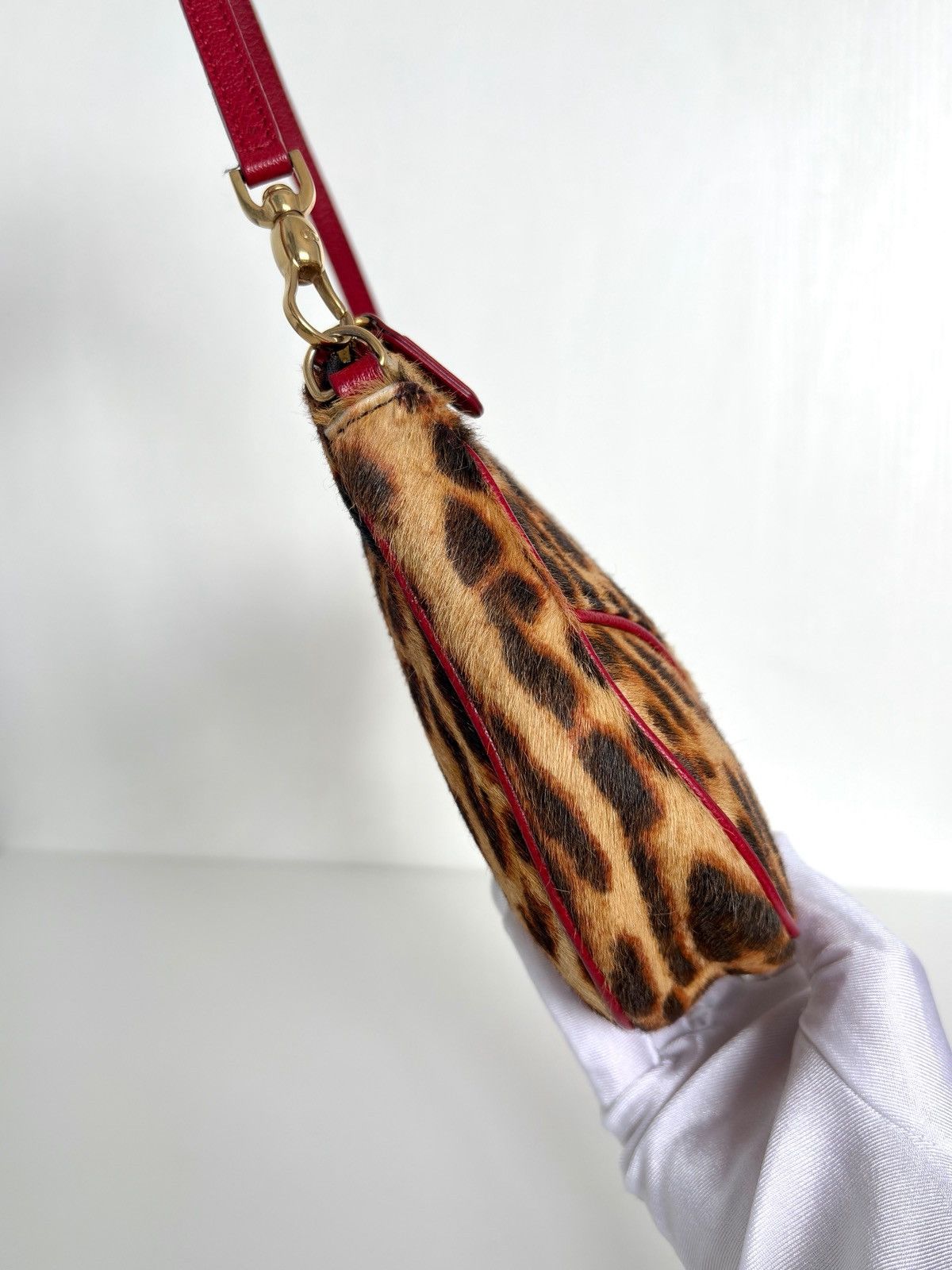 Dior Christian Dior Leopard Pony Hair Mini Saddle Bag Size ONE SIZE - 8 Thumbnail