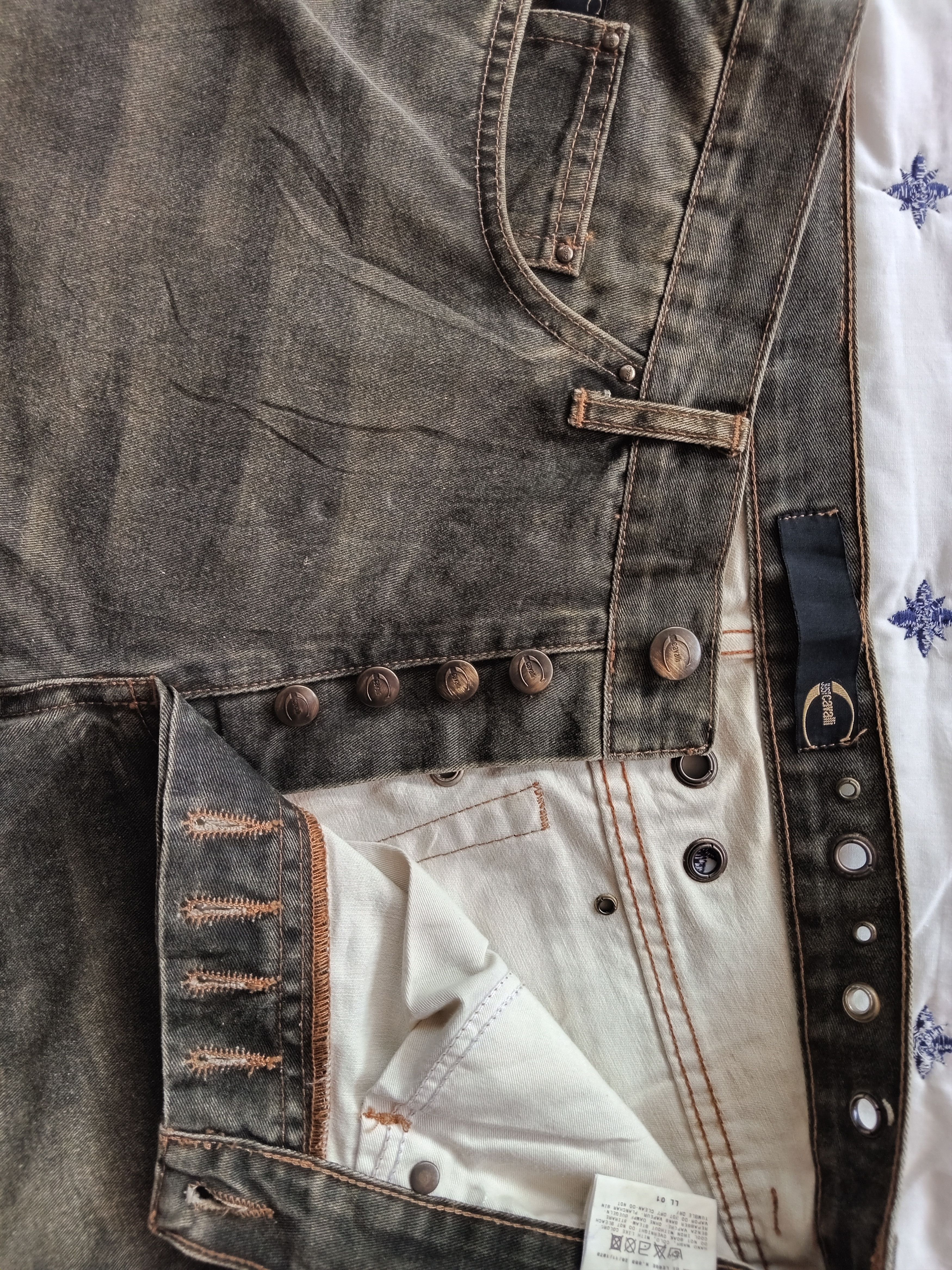 If Six Was Nine × Just Cavalli JUST CAVALLI💥Washed Faded Distressed Jeans Size 31" - 6 Thumbnail