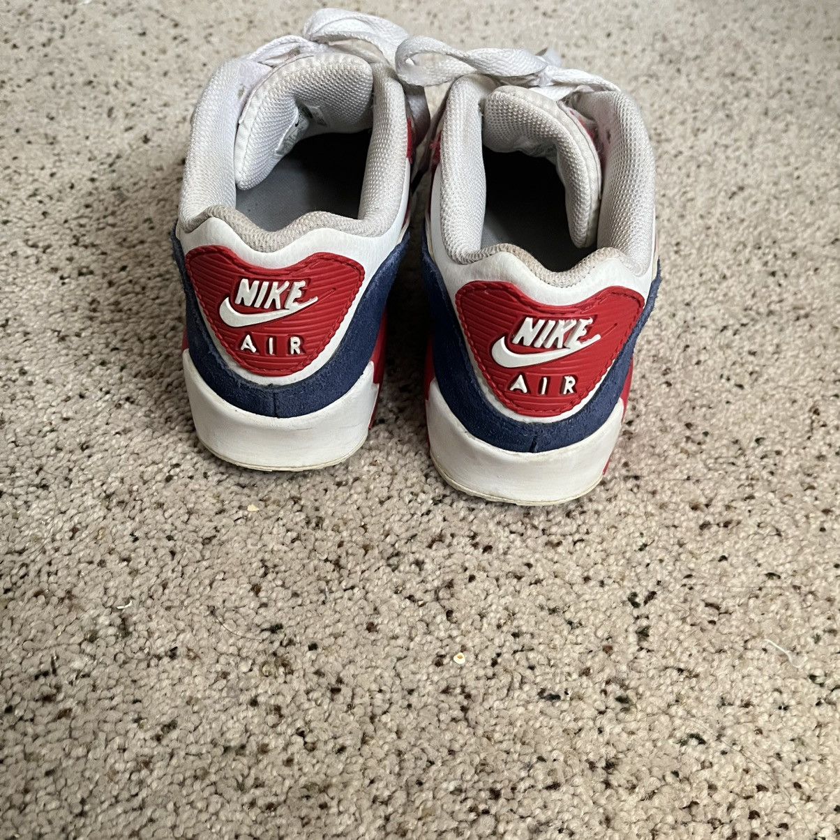 Nike Nike Air Max 90 | Size 5 Youth Blue, Red, White Size US 5 / EU 37 - 4 Thumbnail