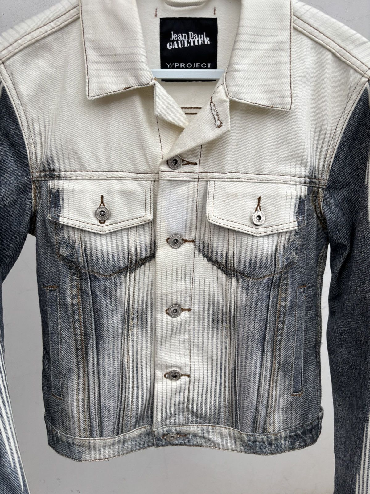 Jean Paul Gaultier × Y/Project Trompe L’oeil Body Morph Denim Jacket Size US S / EU 44-46 / 1 - 6 Thumbnail