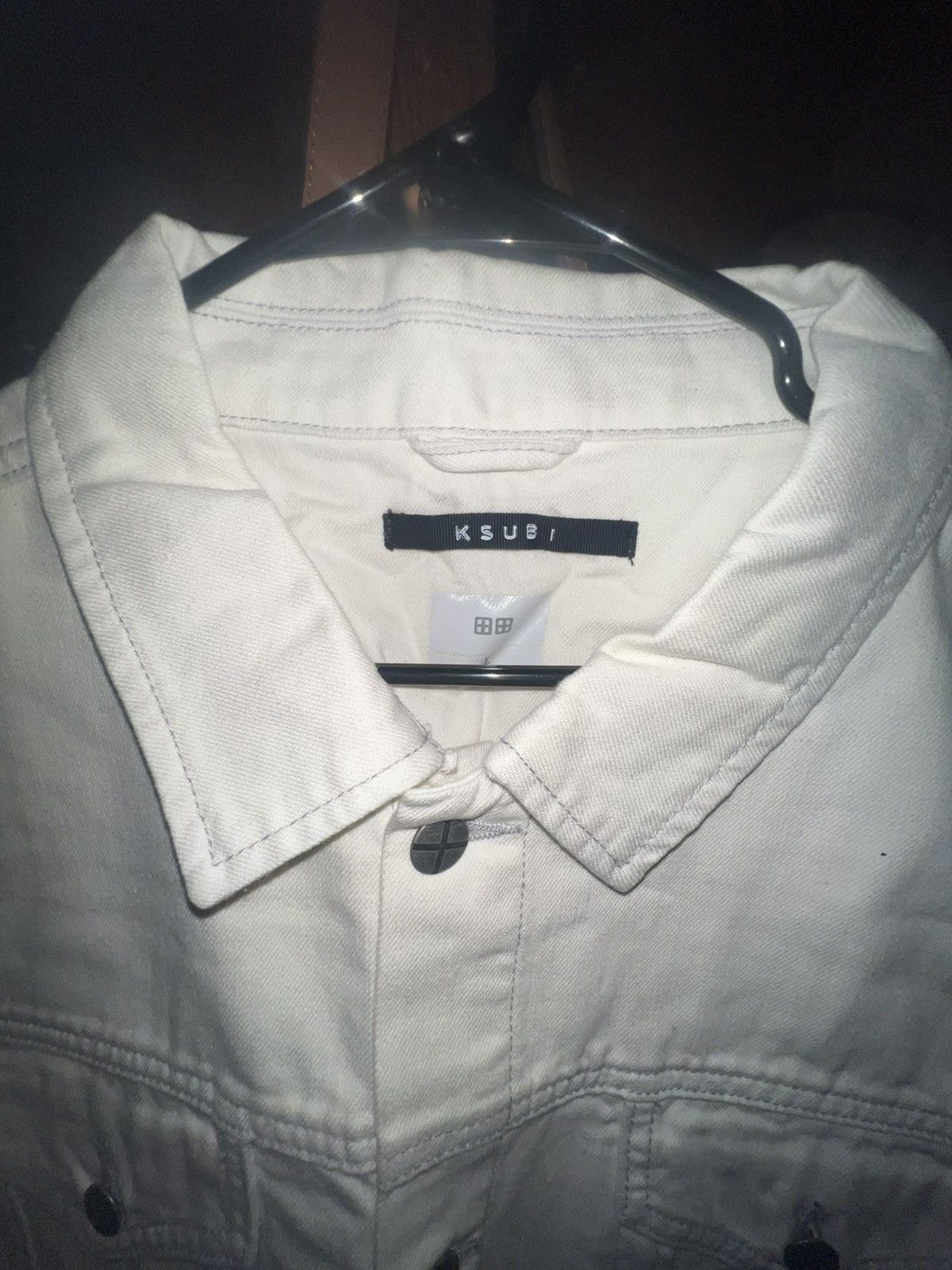 Ksubi Ksubi Oh G Chalk Denim Jacket Off White Size L New w/ Tags Size US L / EU 52-54 / 3 - 4 Thumbnail
