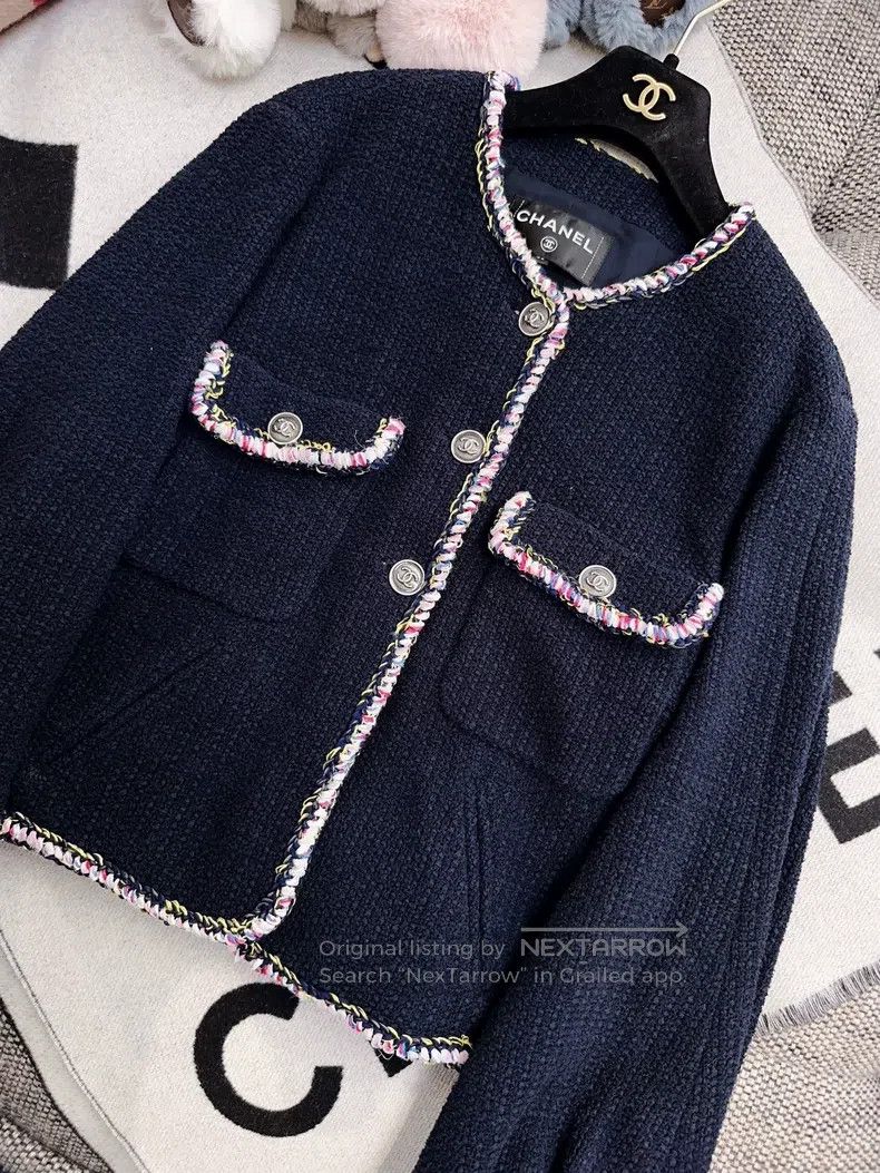 Chanel Chanel 21P dark blue colourful rolled edge two-pocket lant Size XS / US 0-2 / IT 36-38 - 5 Thumbnail