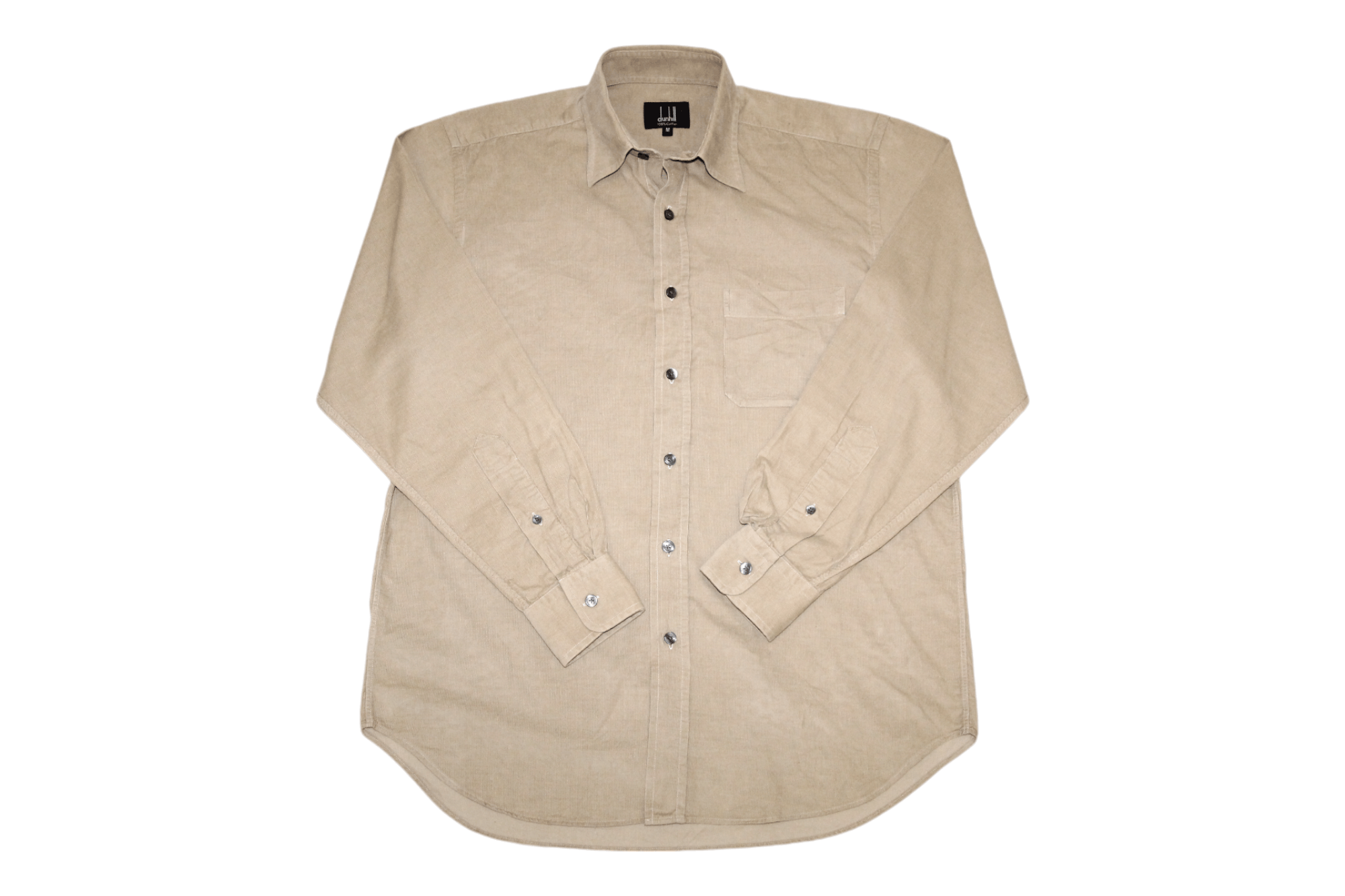 Alfred Dunhill Dunhill Custom Fit Camel Velvet Cotton Casual Shirt Size US M / EU 48-50 / 2 - 2 Thumbnail