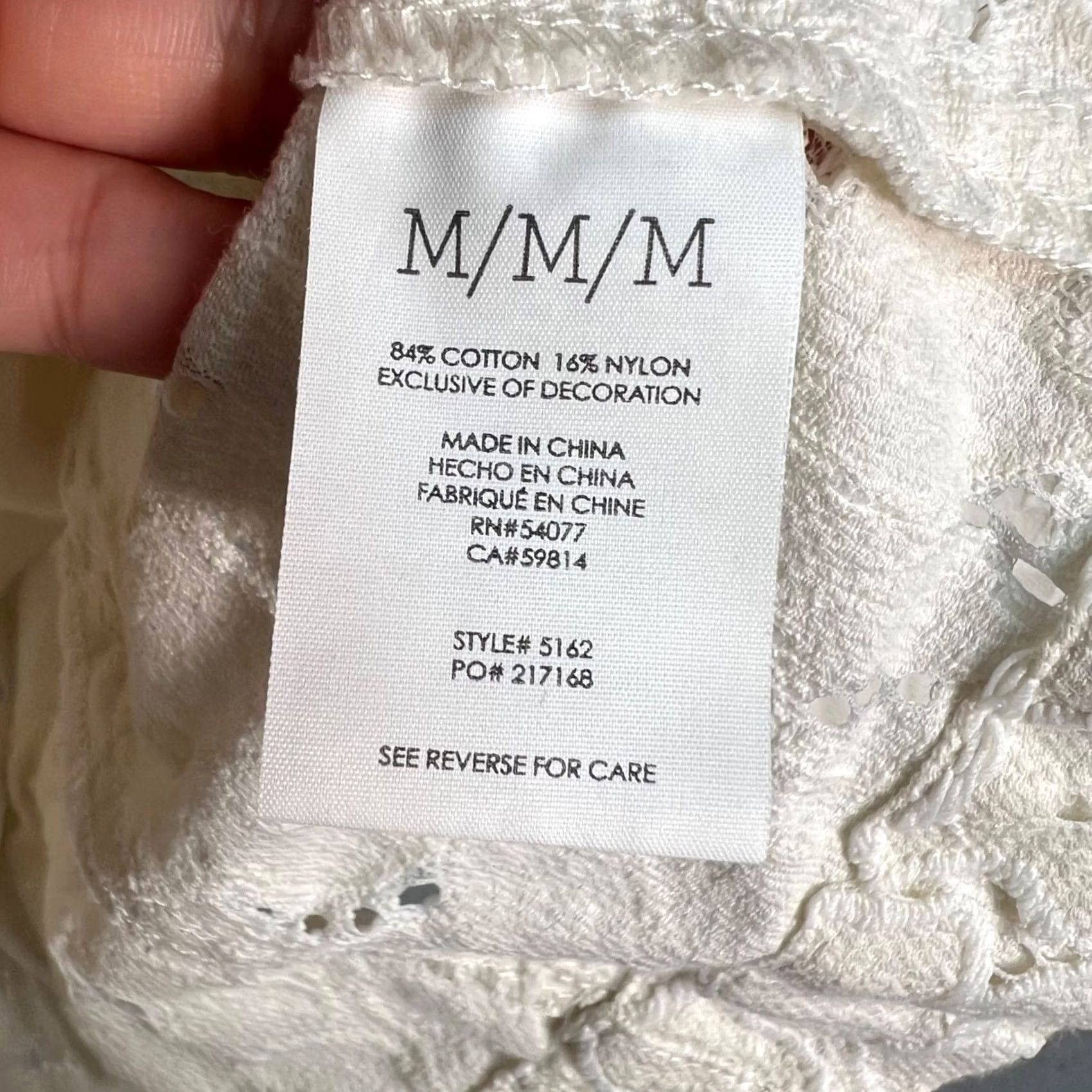 Vintage Cabi Womens Size Medium White Floral Lace Button-Down Jacket 3/4 Sleeves Shirt Womens Jacket Lace Floral Button-Down, White, M Size M / US 6-8 / IT 42-44 - 4 Thumbnail