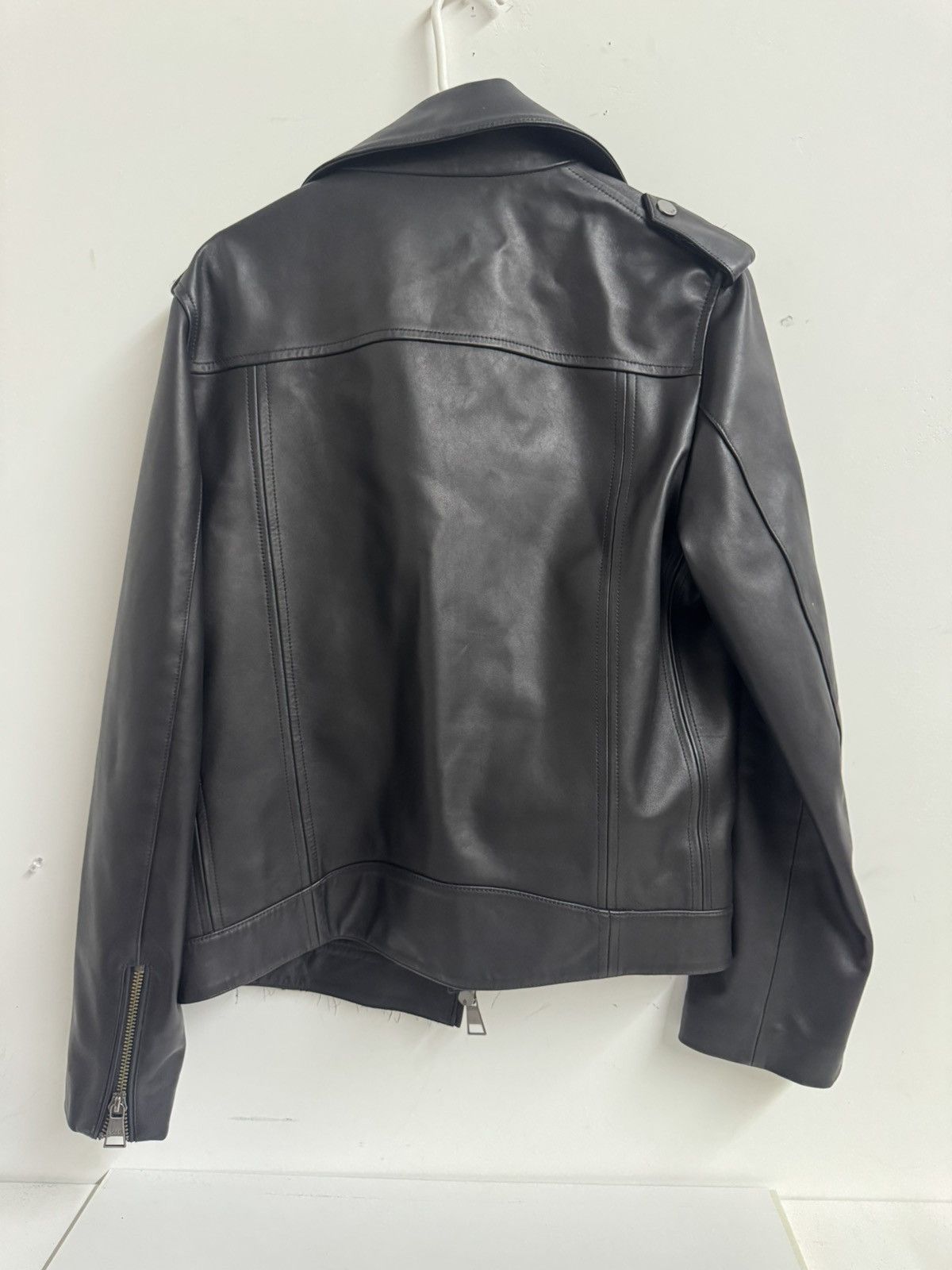 Karl Lagerfeld Karl Lagerfeld Black Leather Moto Jacket Size M Size US M / EU 48-50 / 2 - 10 Thumbnail