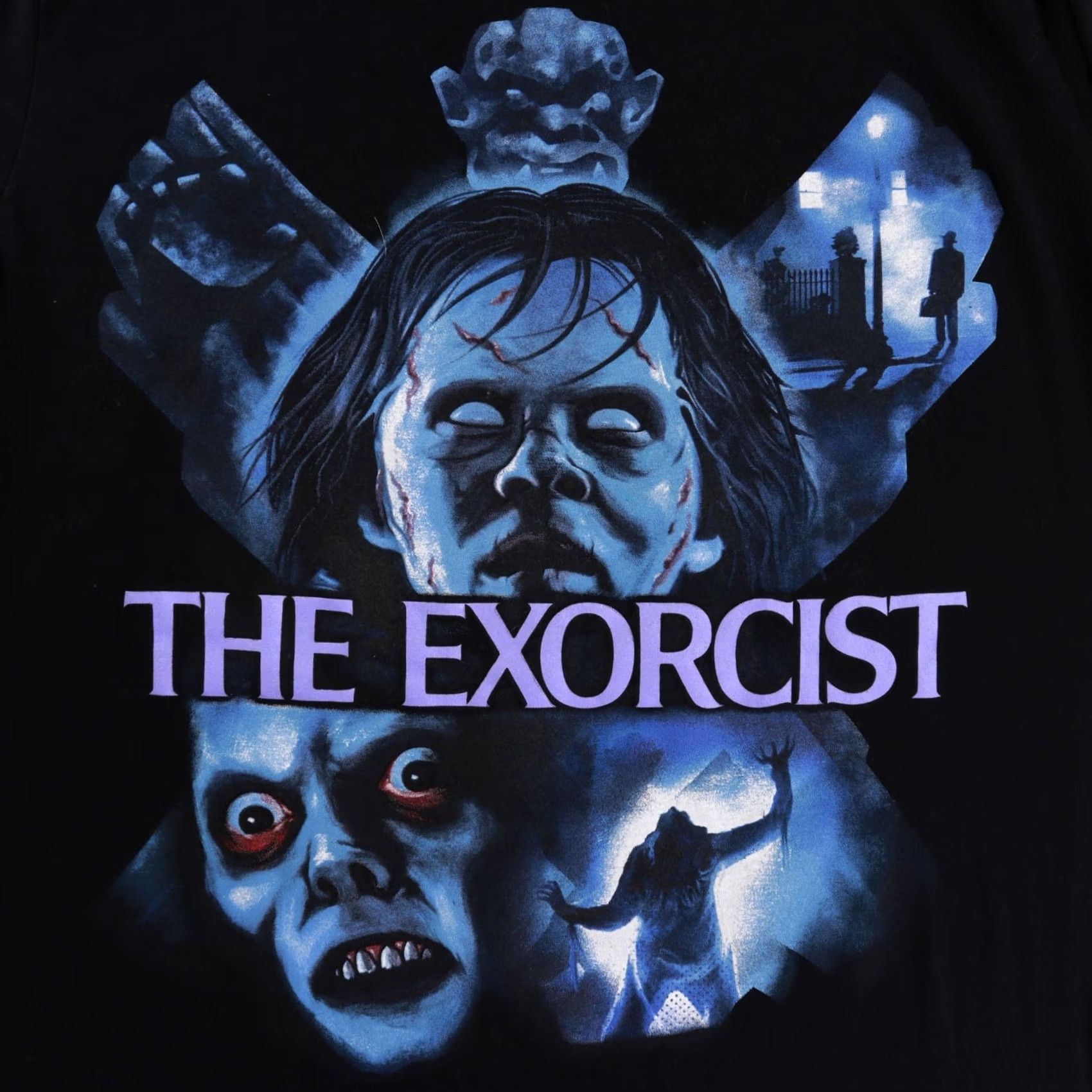 Vintage Halloween Horror Nights THE EXORCIST Graphic T-Shirt Crew Neck Adult Medium Black Mens Size US M / EU 48-50 / 2 - 2 Thumbnail