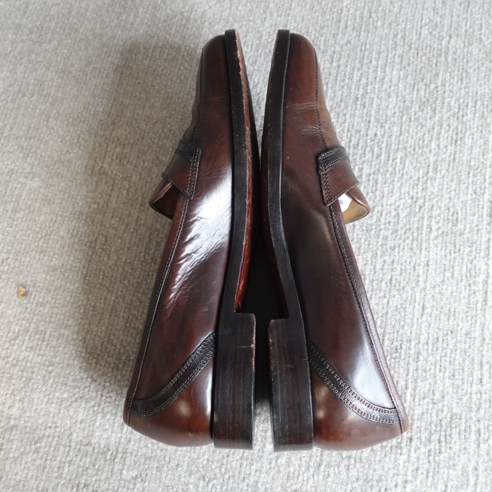 Cole Haan Cole Haan Mens Loafers Casual Slip On Leather Brown 8.5D Wide Made in Italy Size US 9 / EU 42 - 5 Thumbnail