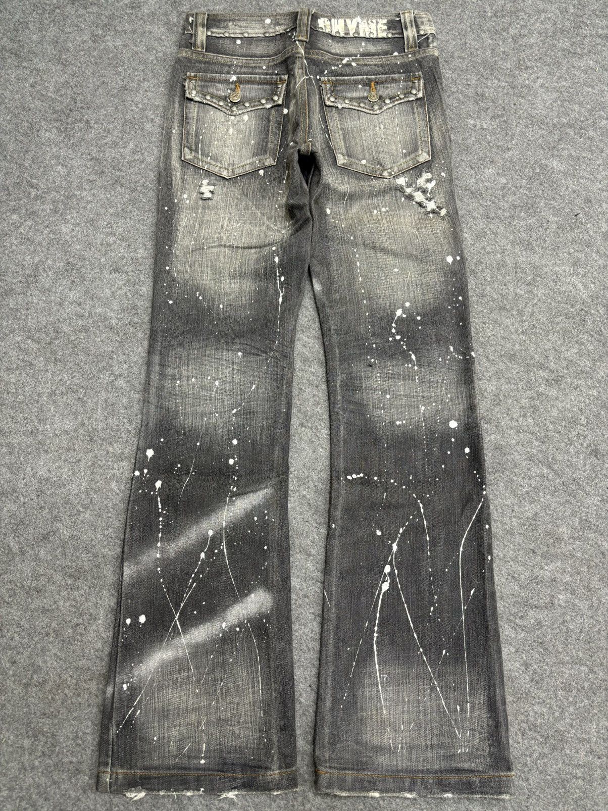 Seditionaries 💥FLARE💥 RHYME Japan Painter Spiky Distressed Denim F566 Size US 28 / EU 44 - 24 Thumbnail