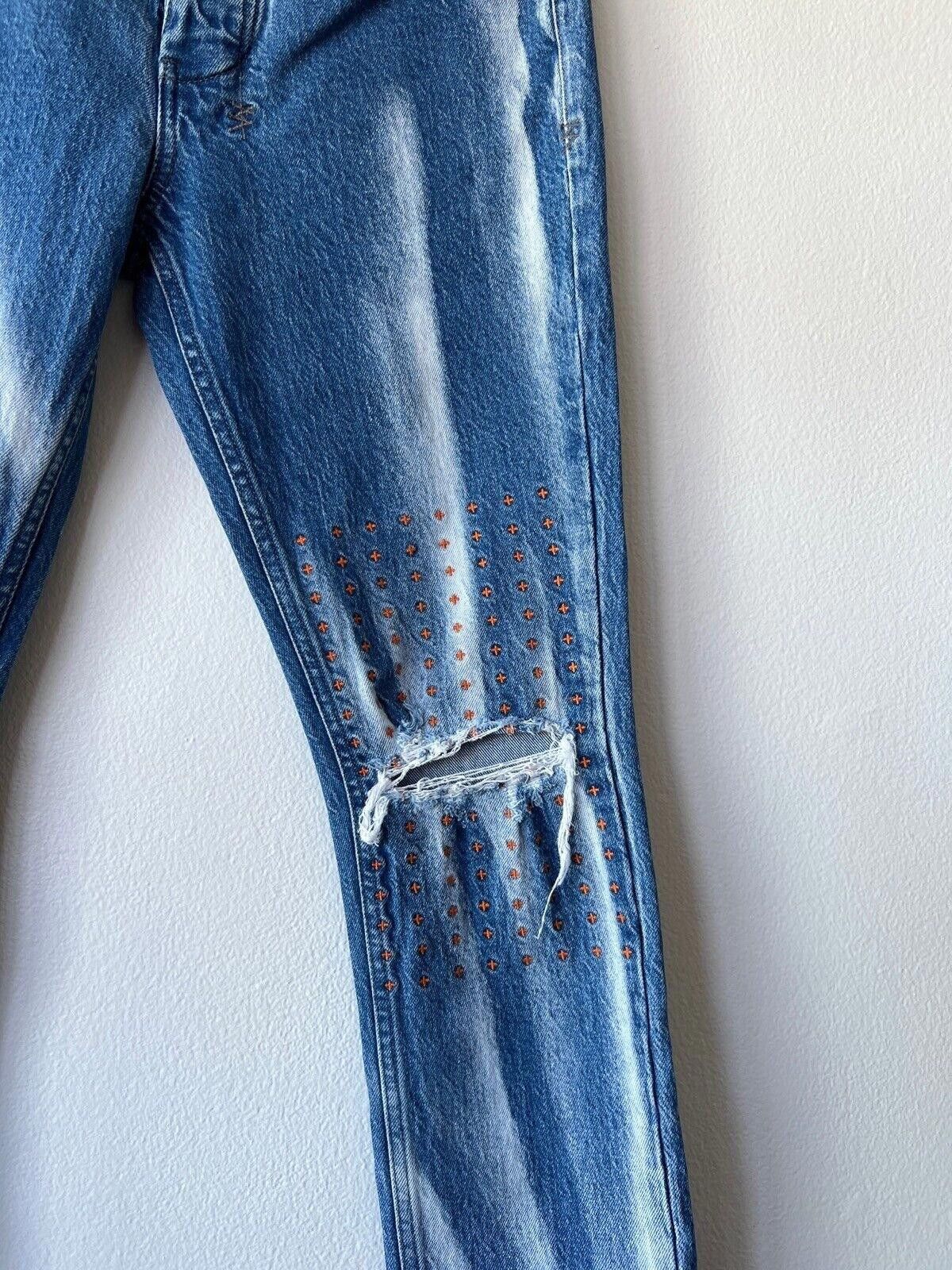 Ksubi new Ksubi mens denim jean 32 Van Winkle blue trashed kaos Size US 32 / EU 48 - 4 Thumbnail