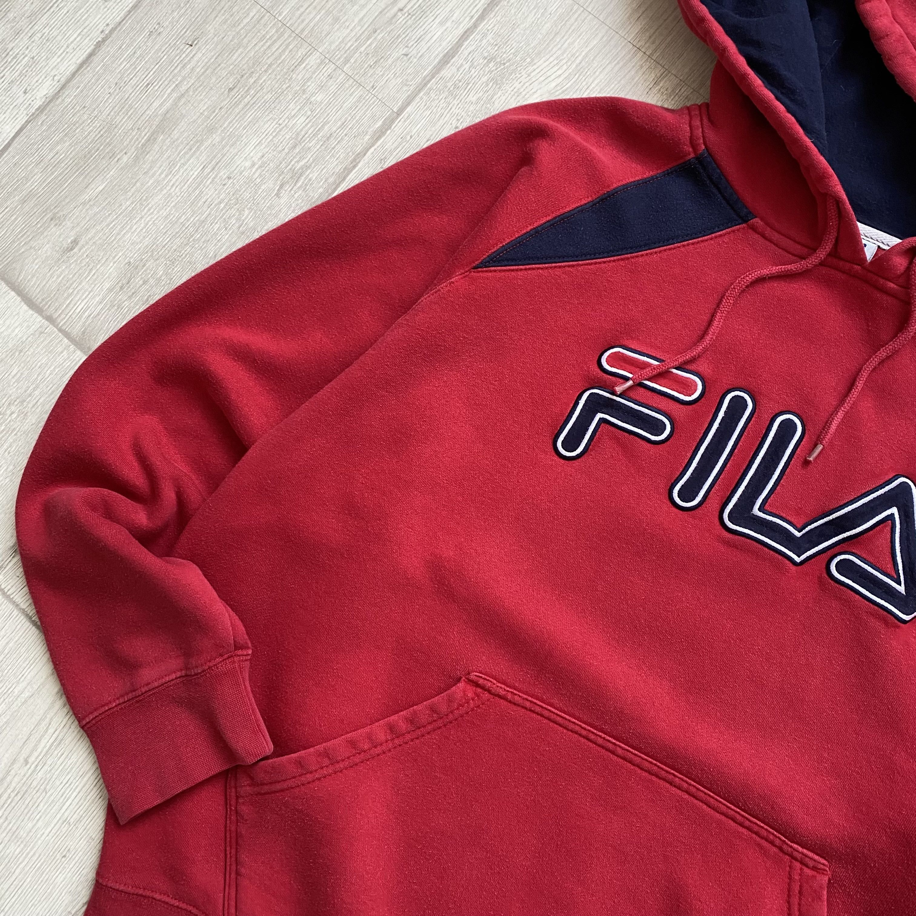 Fila 🔥 90s Vitage Fila Boxy Hoodie Embrodery Big Logo Size US M / EU 48-50 / 2 - 6 Thumbnail