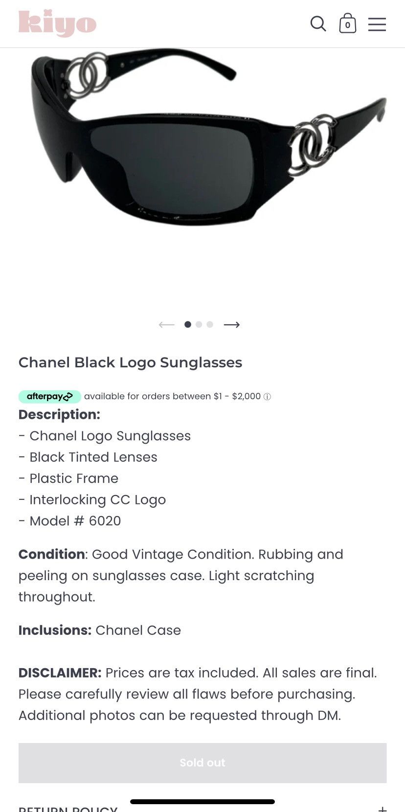 Chanel sunglasses afterpay online