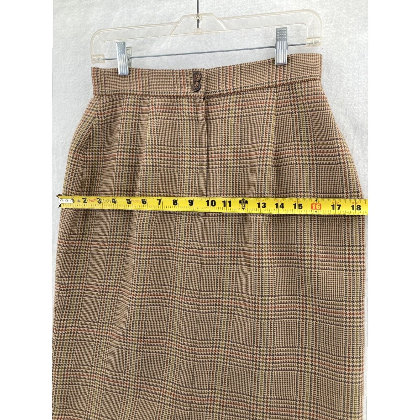 Vintage VINTAGE Cambridge Dry Goods Plaid Wool Skirt Womens 8 Knee Length Size 30" / US 8 / IT 44 - 4 Thumbnail