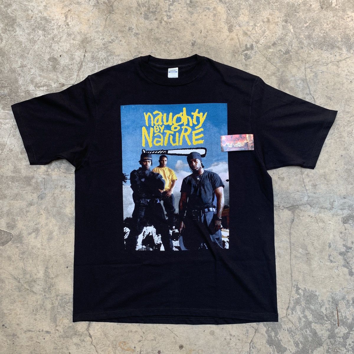 image of Band Tees x Rap Tees Naughty By Nature - Down With Opp X Limited X Raptees Boot in White (Size XL)