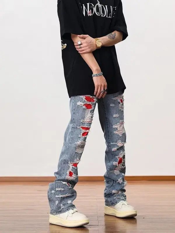 Japanese Brand Retro loose micro flared high street jeans Size US 32 / EU 48 - 3 Thumbnail