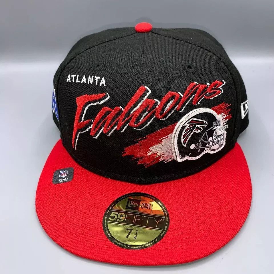 New Era Atlanta Falcons Hat Men 7 1/4 59Fifty New Era NFL Fitted Cap Size ONE SIZE - 2 Thumbnail