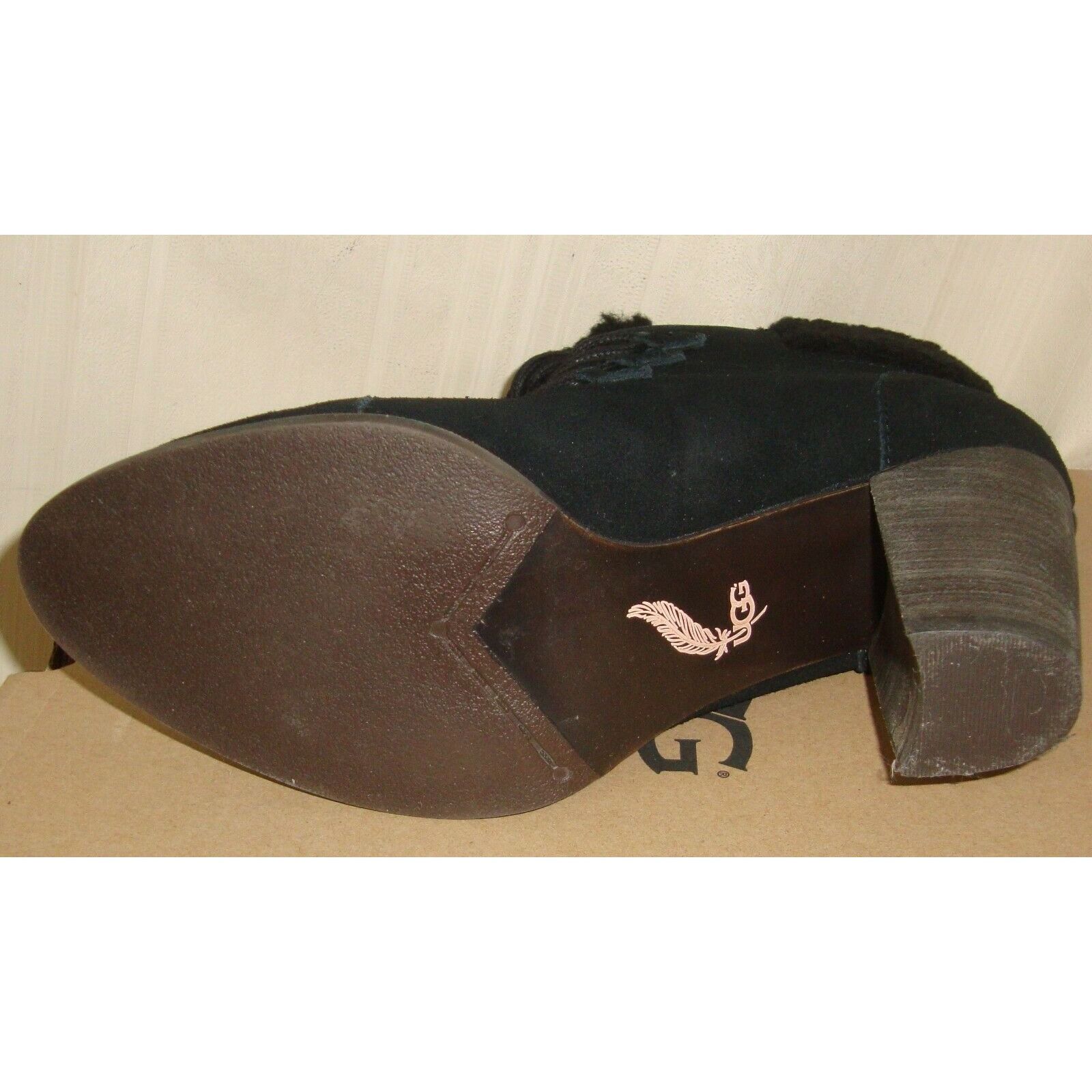 Ugg UGG Australia ANALISE Black Suede Sheepskin Ankle Boots Size Size US 9 / IT 39 - 6 Thumbnail