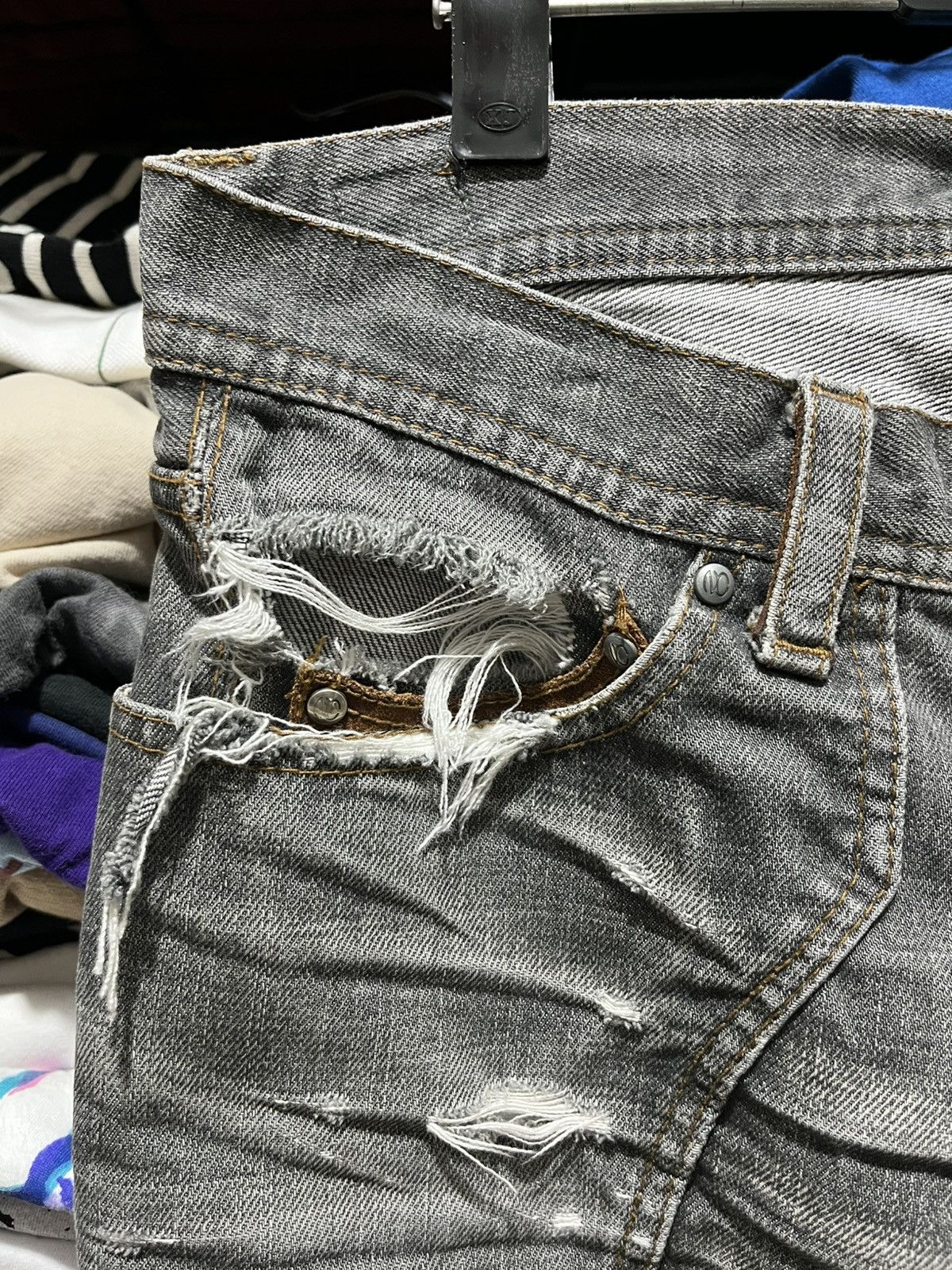 If Six Was Nine 2000's Japanese Brand Nicole Club For Men Jeans Size US 31 - 6 Thumbnail