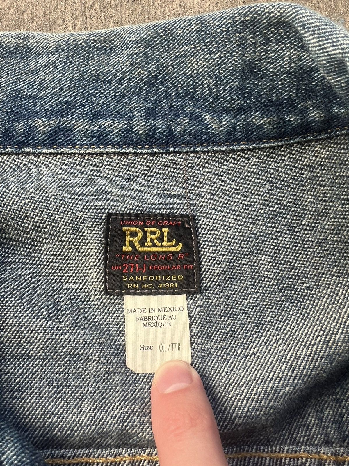 RRL Ralph Lauren RRL Double RL Ralph Lauren Denim Jacket Size US XXL / EU 58 / 5 - 3 Thumbnail