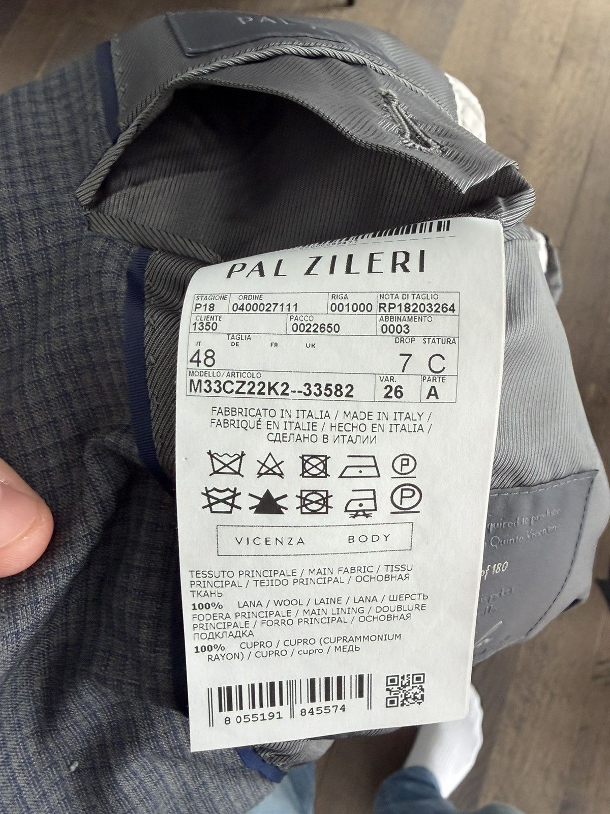 Pal Zileri Pal Zileri Blue/Grey Suit Size 38R - 10 Thumbnail