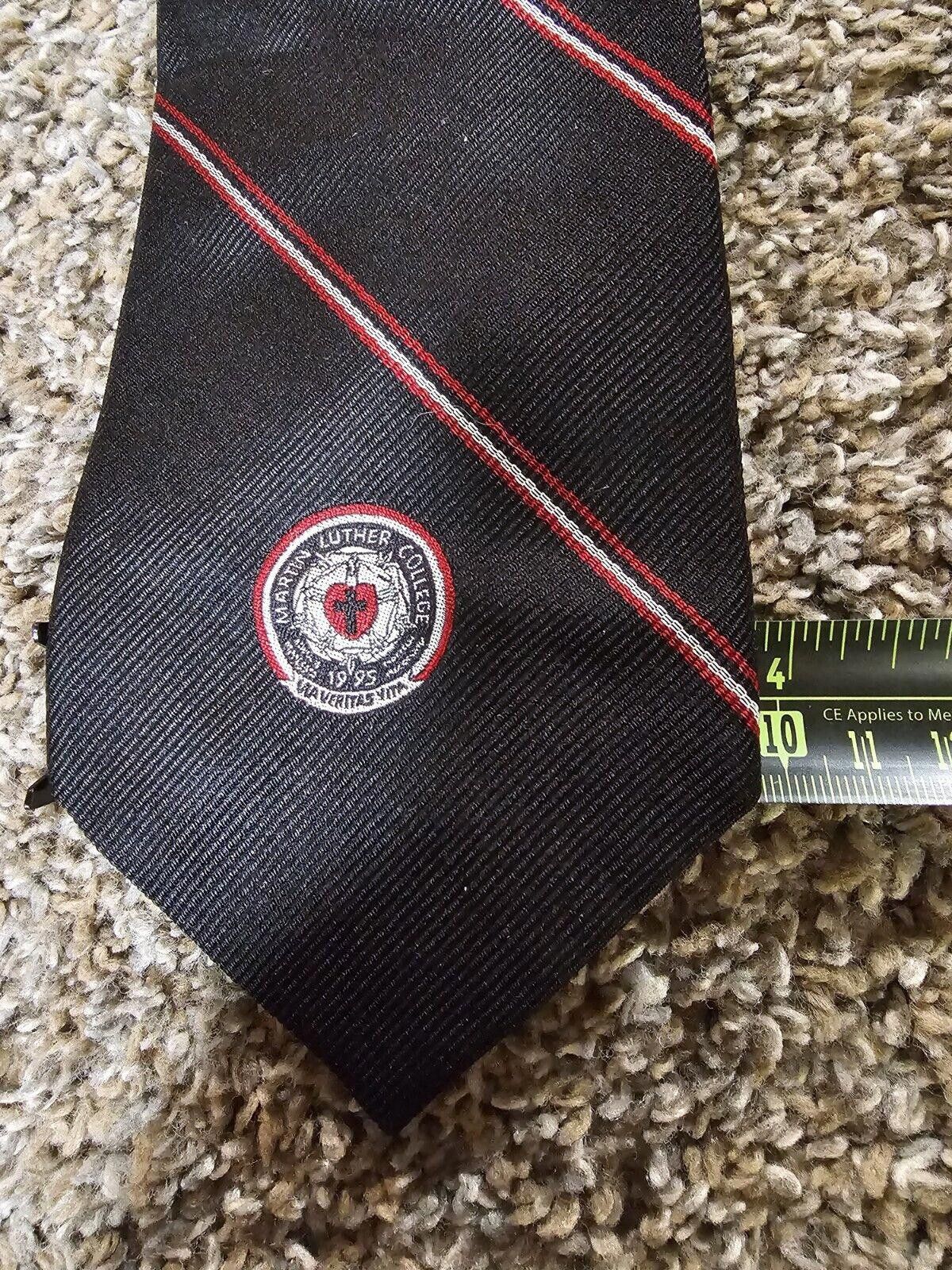 Designer Martin Luther College ALL SILK logo USA MADE necktie Size ONE SIZE - 6 Thumbnail