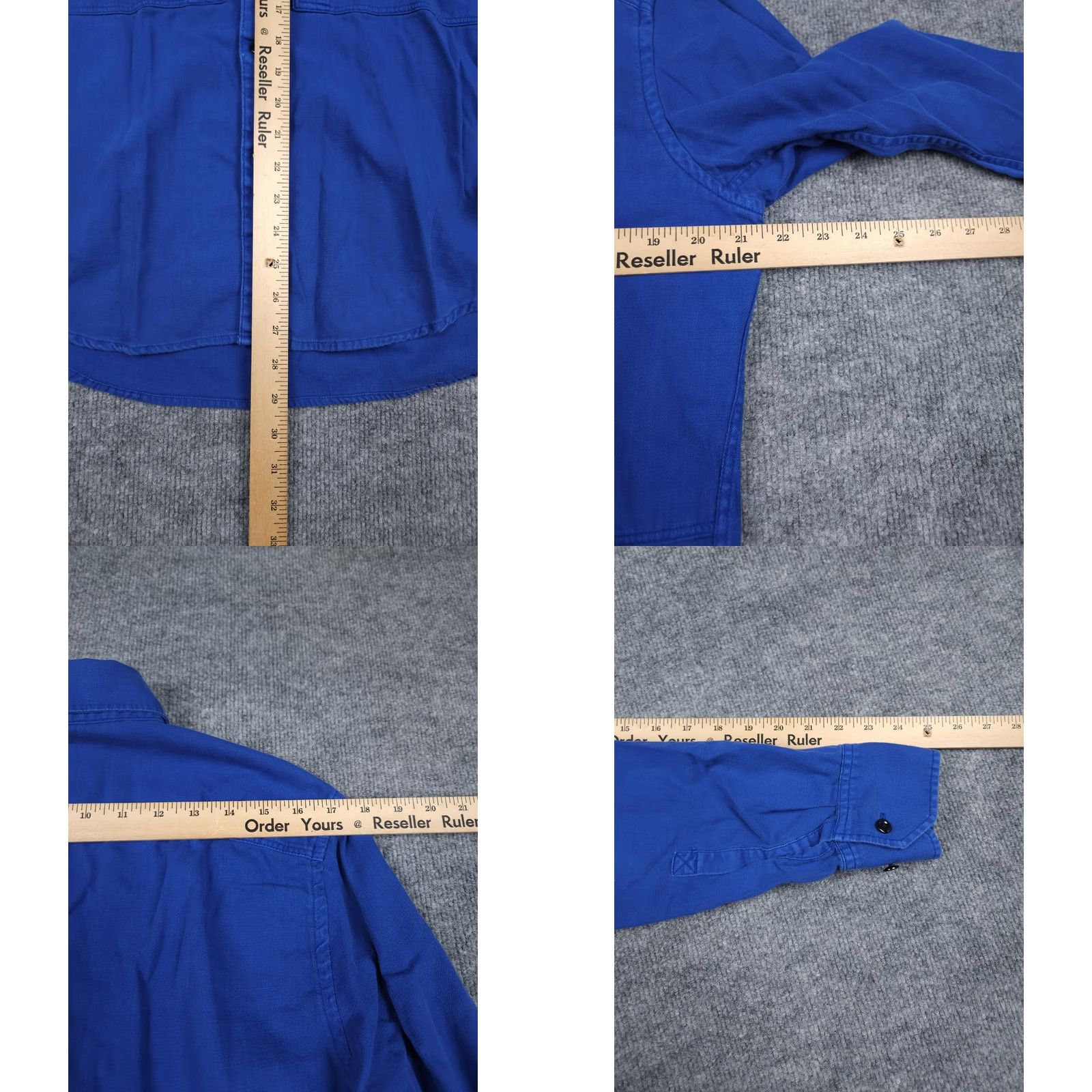 G-Star G-Star Penelled Shirt Men's Medium SLIM Fit Blue Cotton Button Zip Cargo Shirt Size US M / EU 48-50 / 2 - 8 Thumbnail