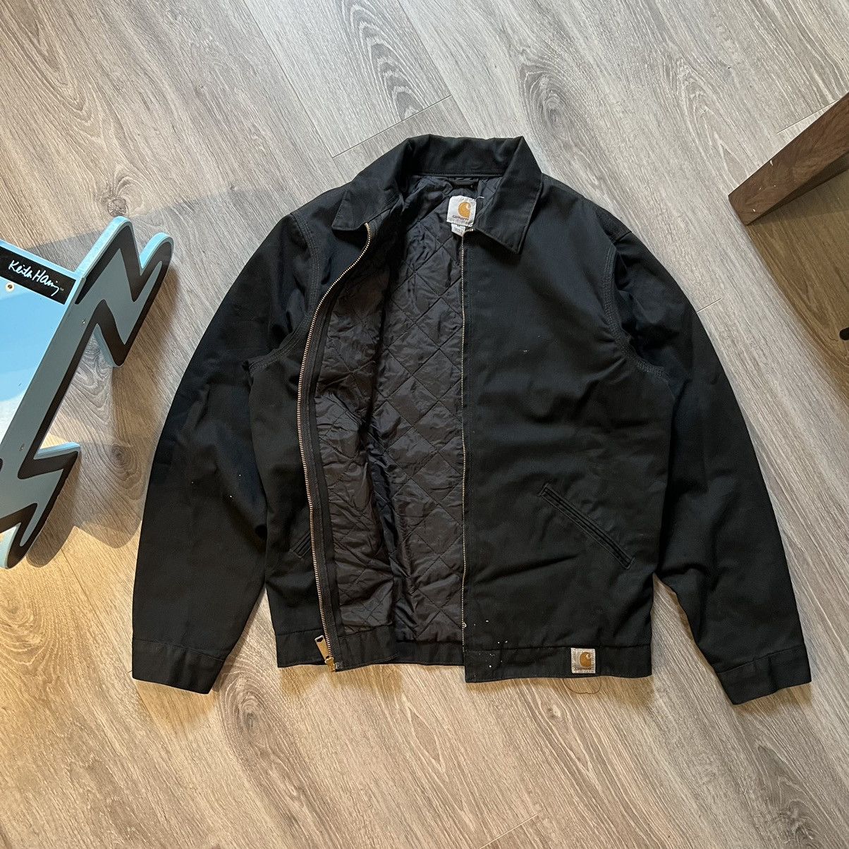 image of Carhartt Detroit Jacket Workwear in Black, Men's (Size Medium)